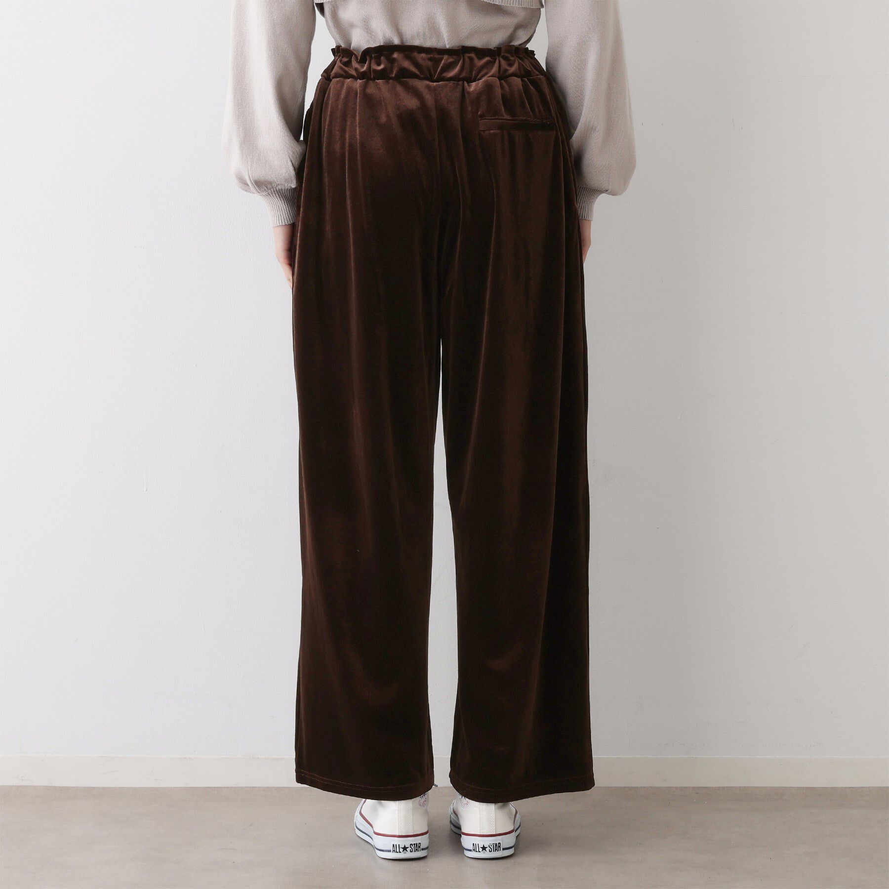 Dessin「【ウエストゴム/洗える】ベロアイージーパンツ」|その他|