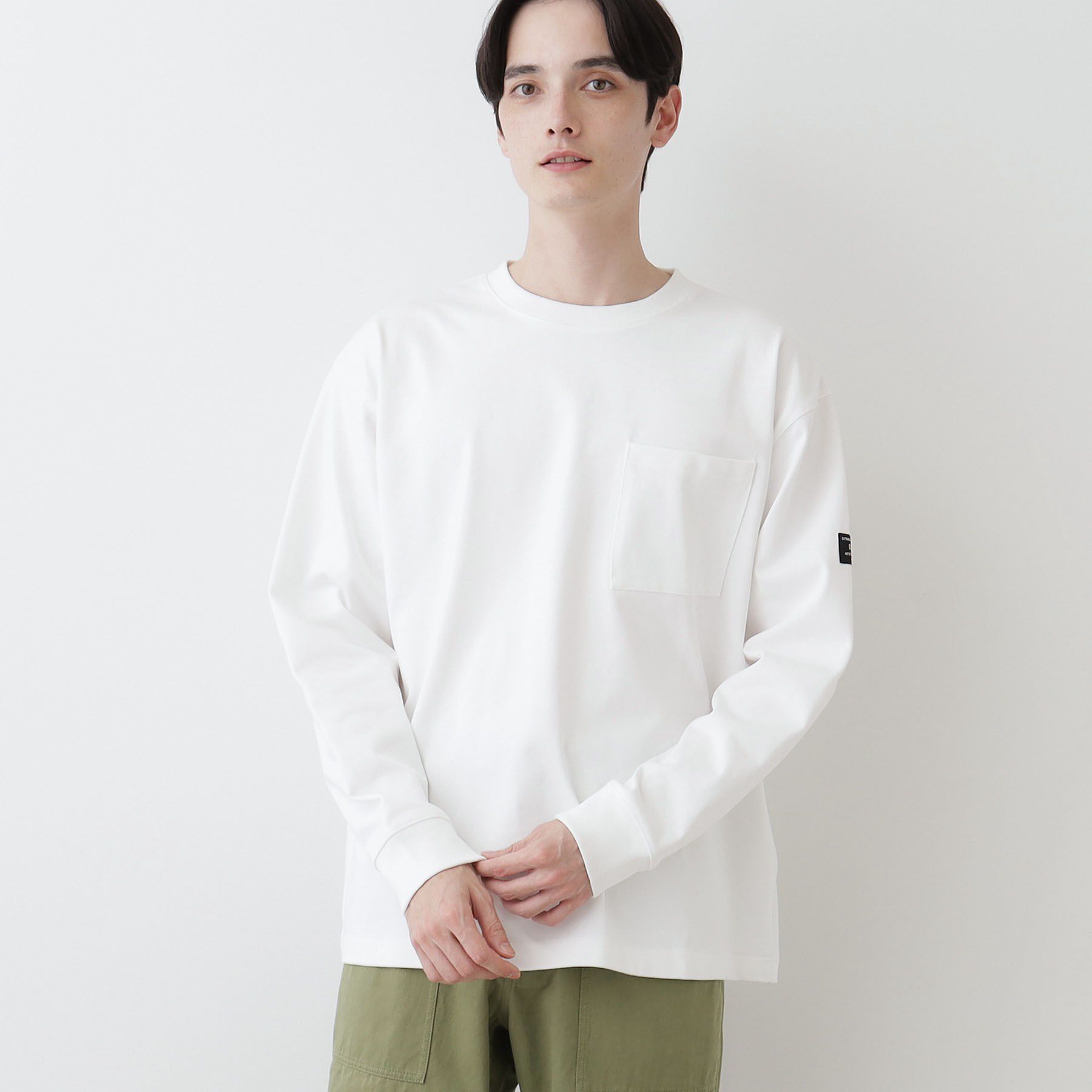 Dessin「【洗える】ヘビー天竺ロンT」|Tシャツ・カットソー|ホワイト(002)