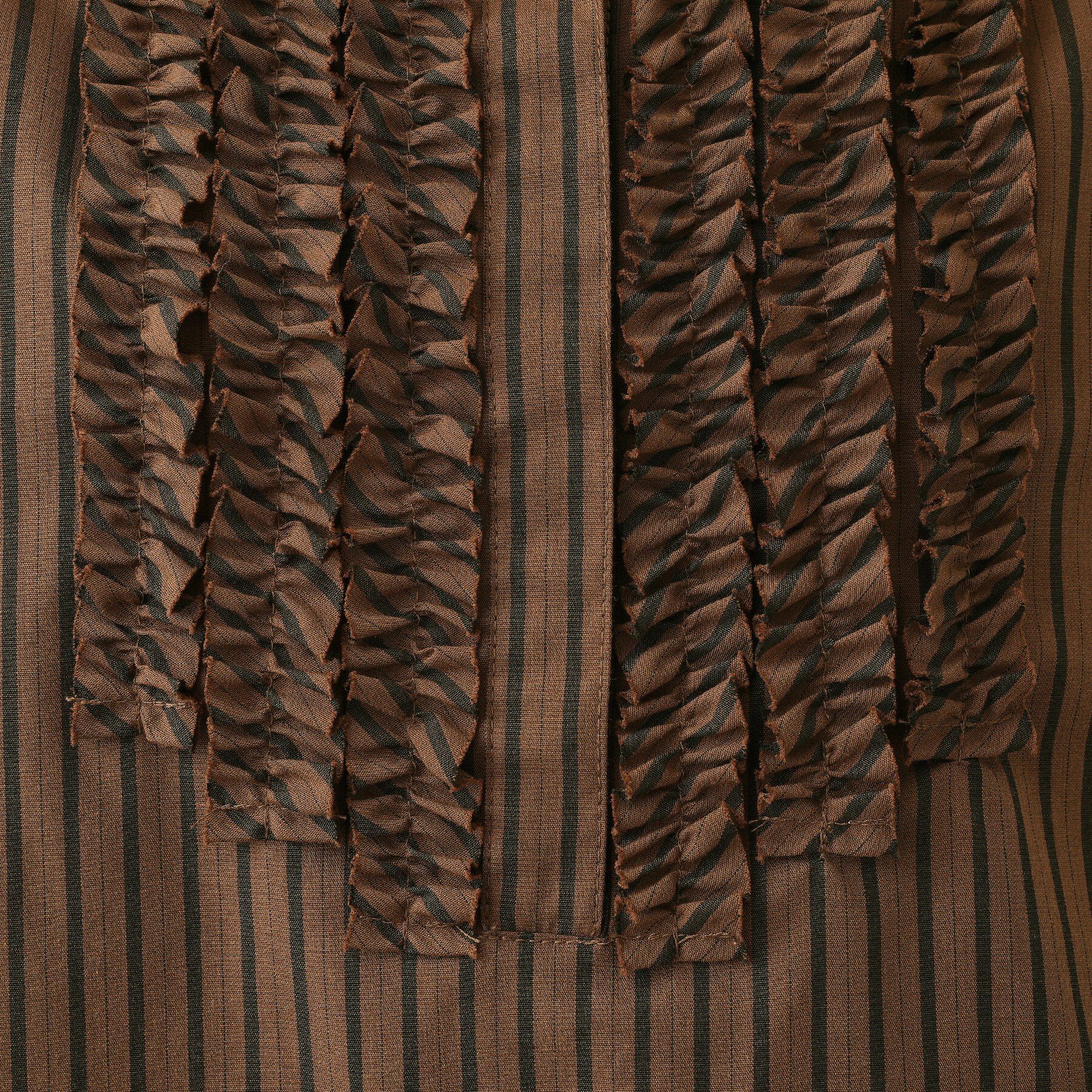 Dessin「【洗える】フリルバンドカラー五分袖ブラウス」|シャツ・ブラウス|