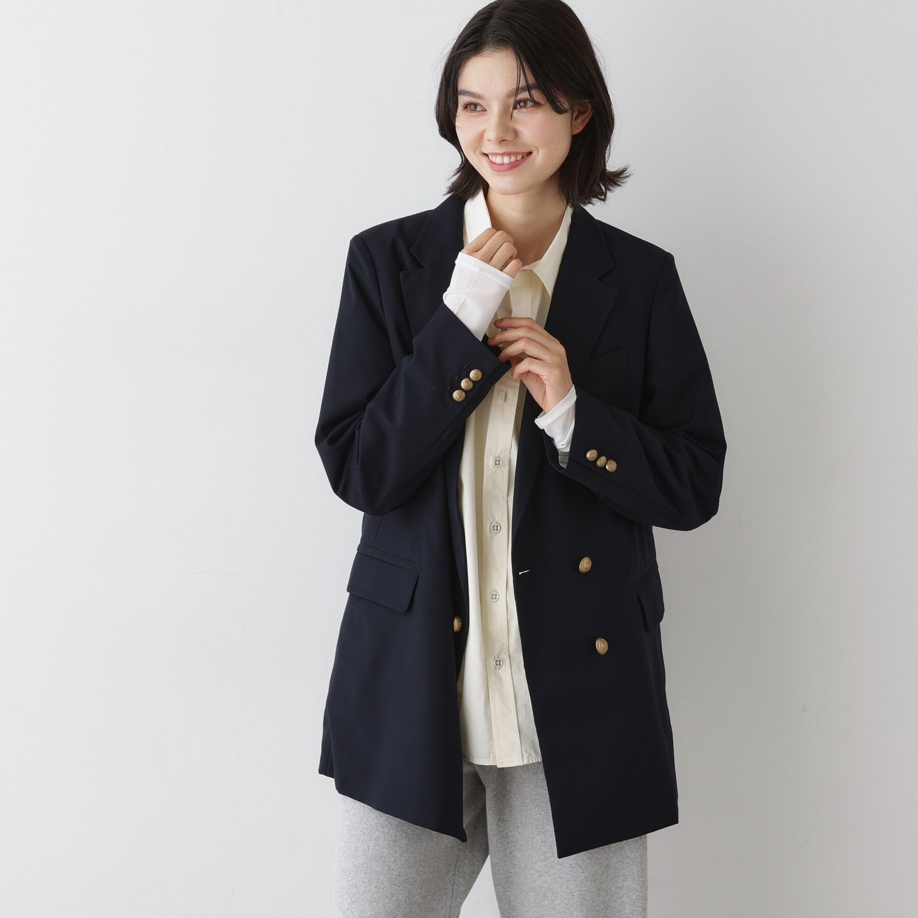 Dessin「ウール混ダブルジャケット」|テーラードジャケット|