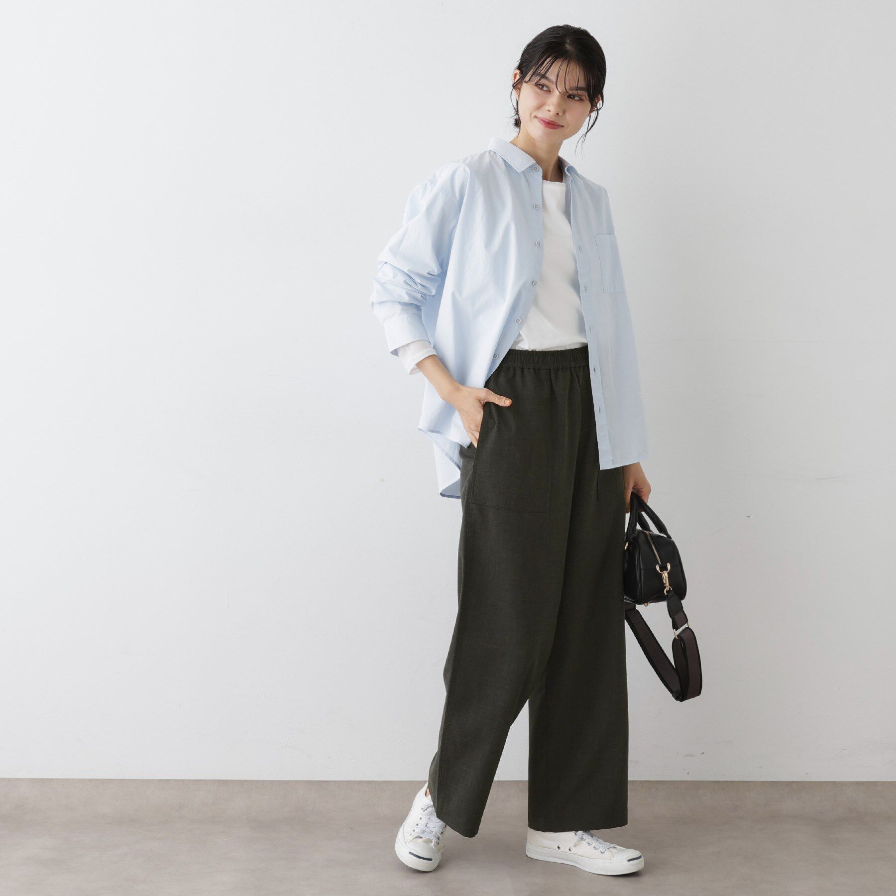 Dessin「【ウエストゴム・洗える】コンフォートワイドパンツ」|その他|