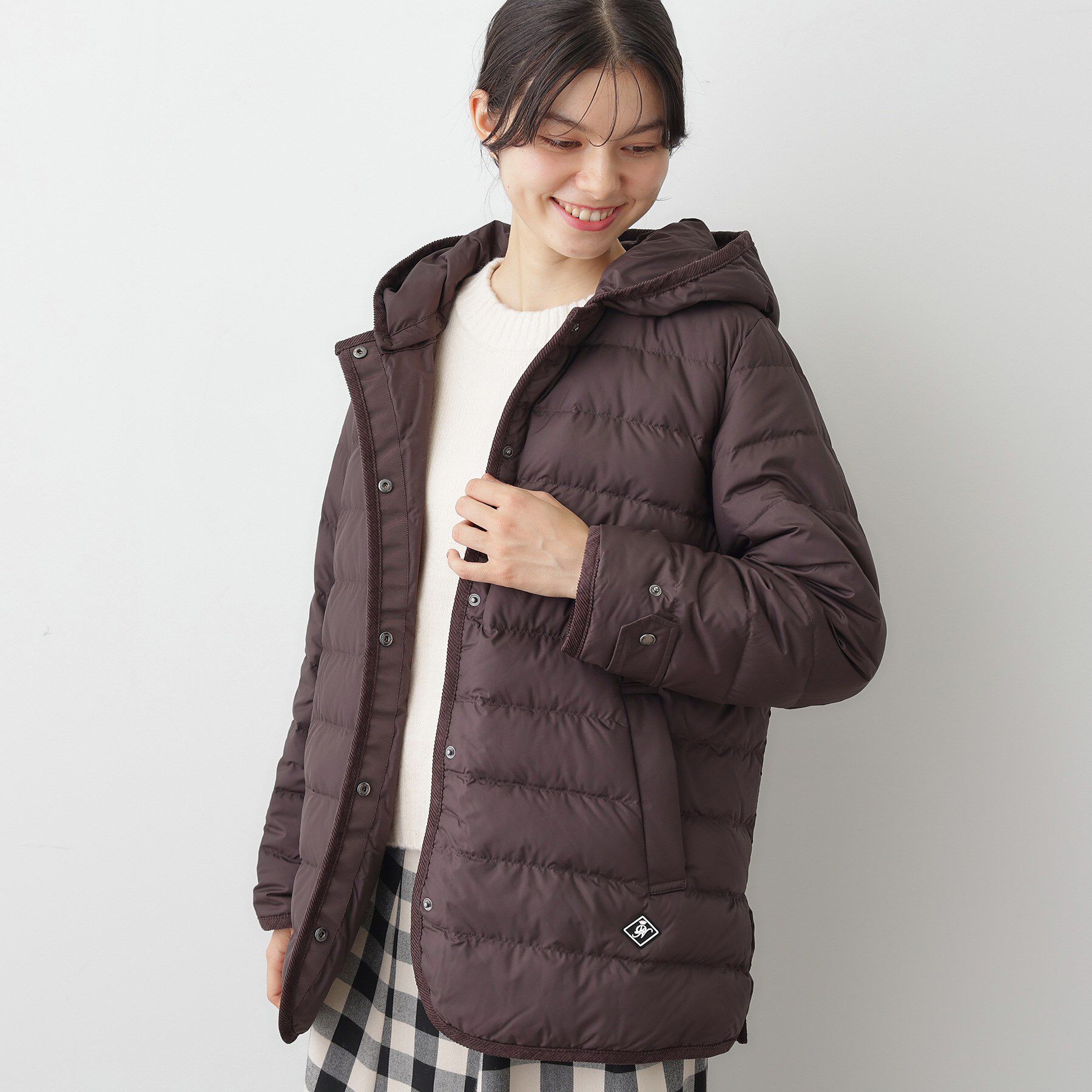 Dessin「【撥水・2WAY】ミュラーダウンコートミドル丈」|ダウン|ブラウン(044)