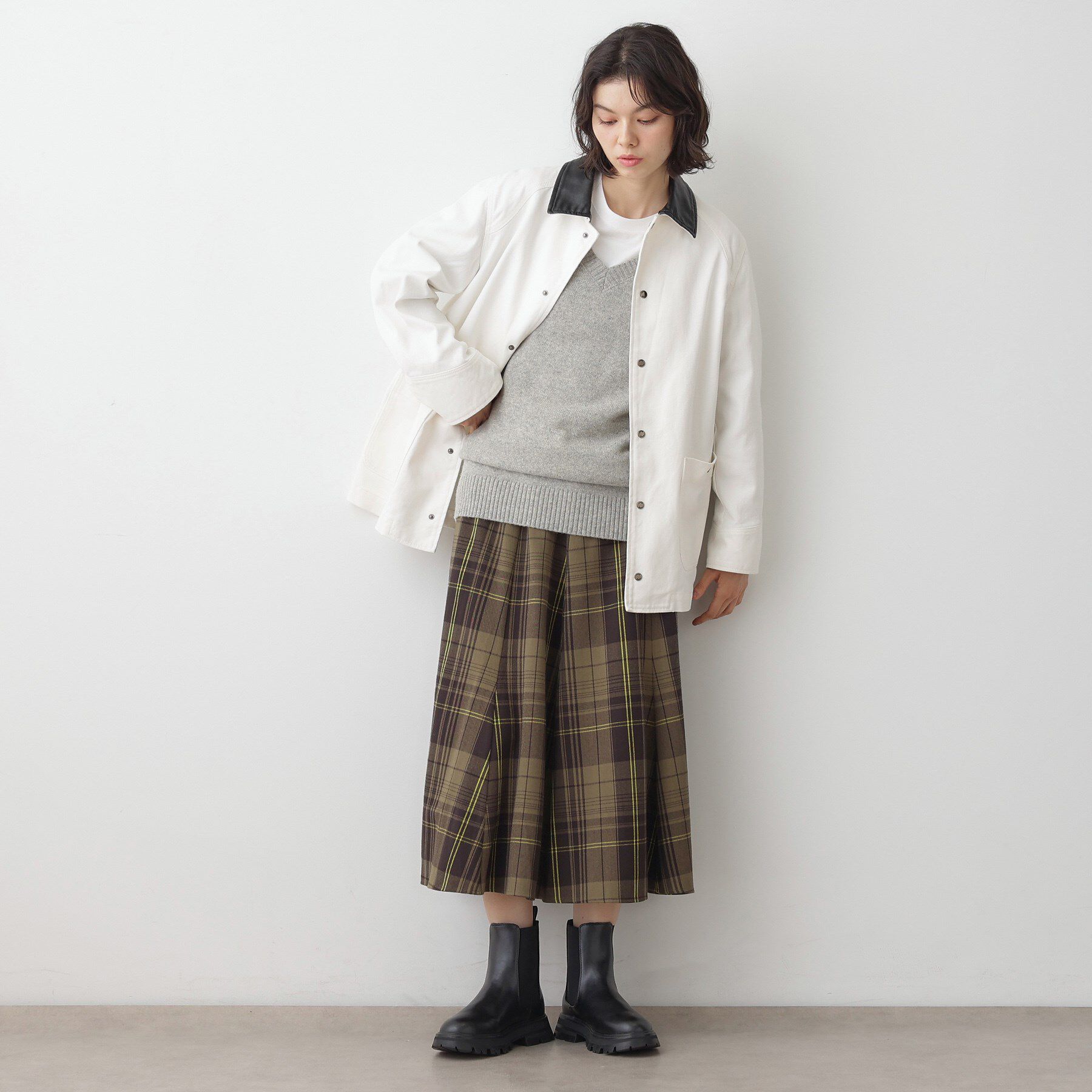 Dessin「【ユニセックス/洗える】バイカラージャケット」|デニムジャケット|