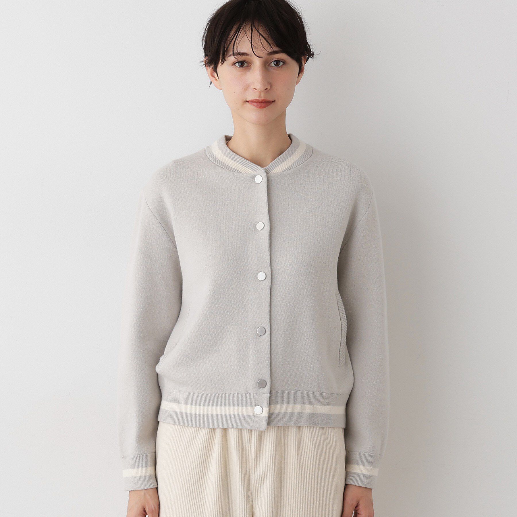 Dessin「【洗える】スタジャンカーディガン」|カーディガン|