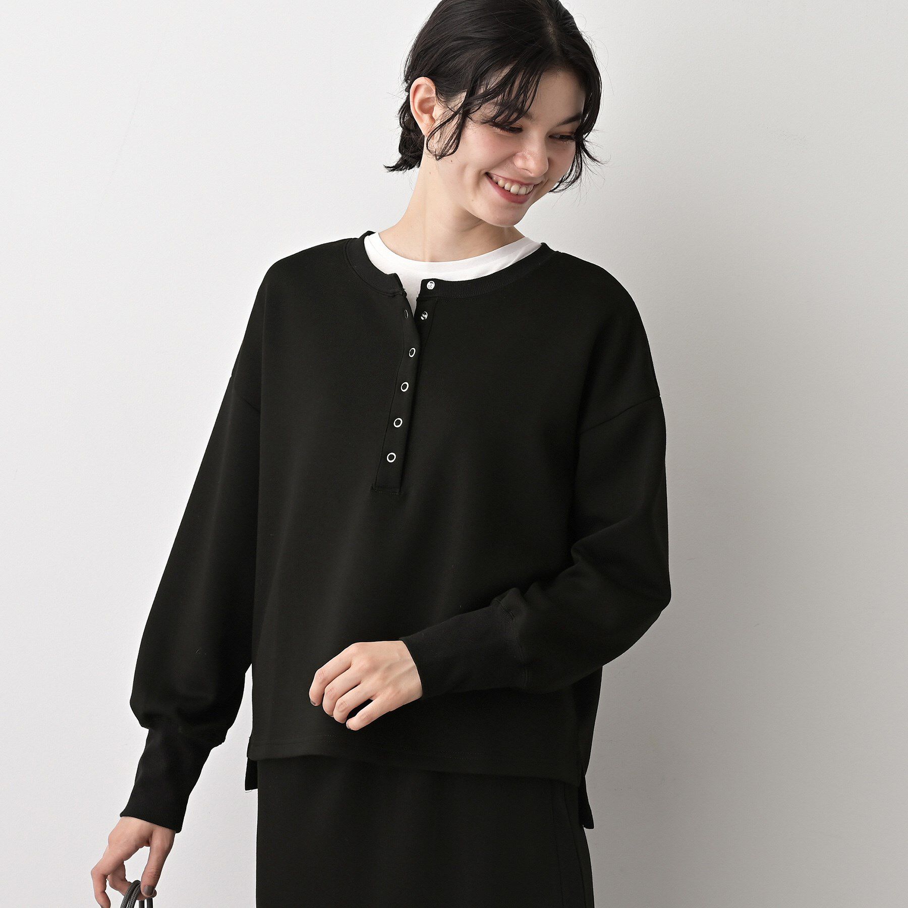 Dessin「【セットアップ可/洗える】ヘンリーネックプルオーバー」|Tシャツ・カットソー|