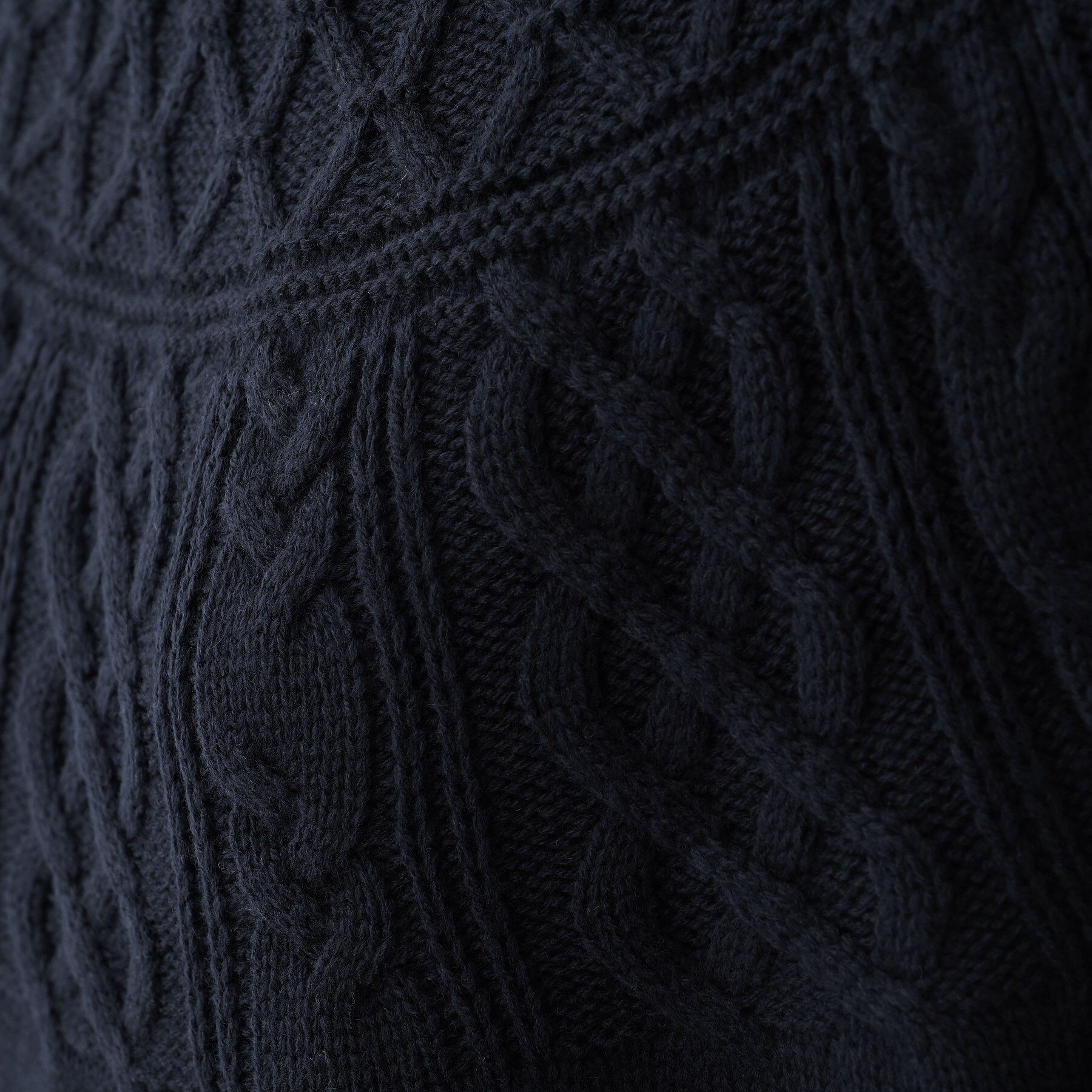 Dessin「【着映え/洗える】求心ケーブル編みハイネックニット」|ニット・セーター|