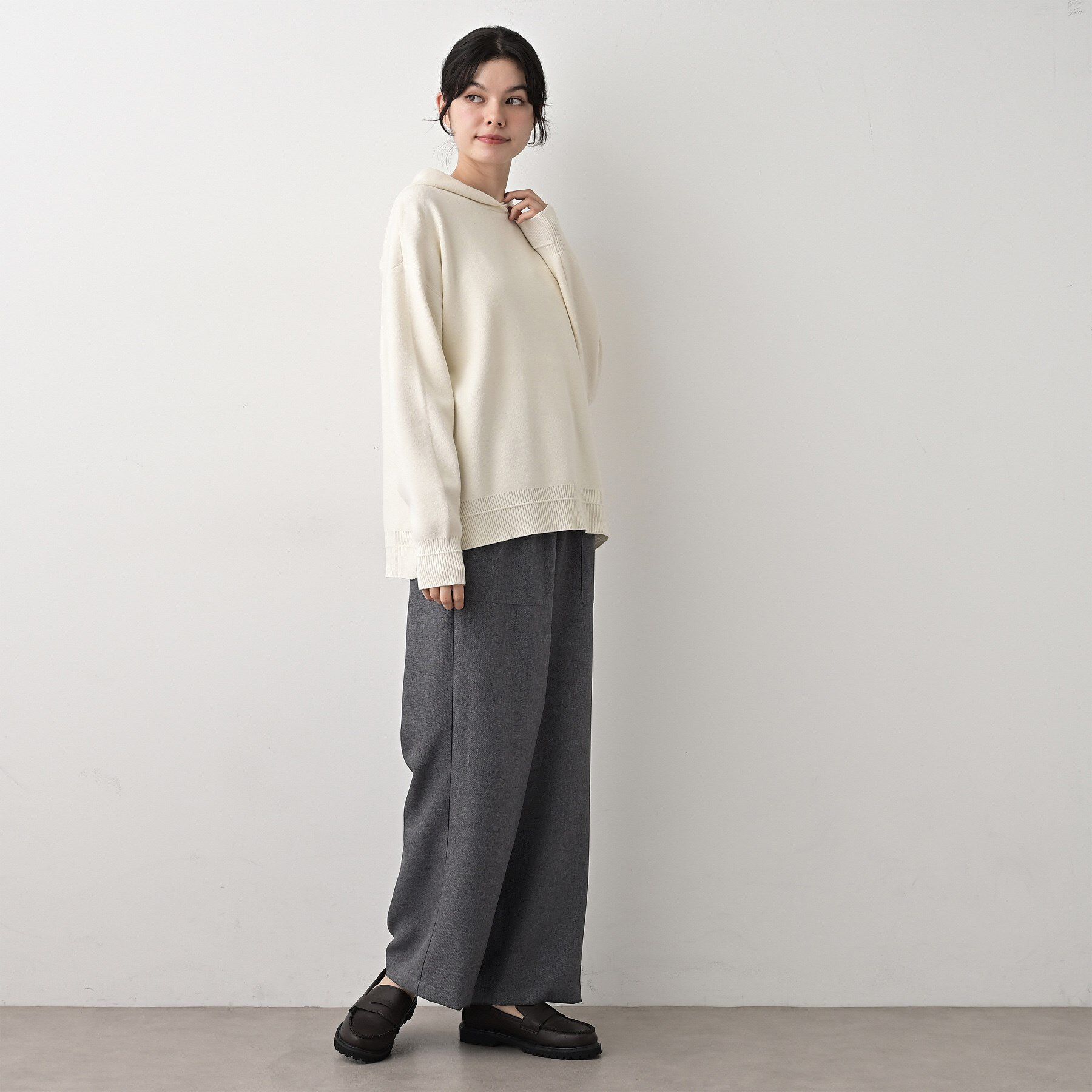 Dessin「【セットアップ可/ウエスト総ゴム】ツイードライクワイドパンツ」|その他|