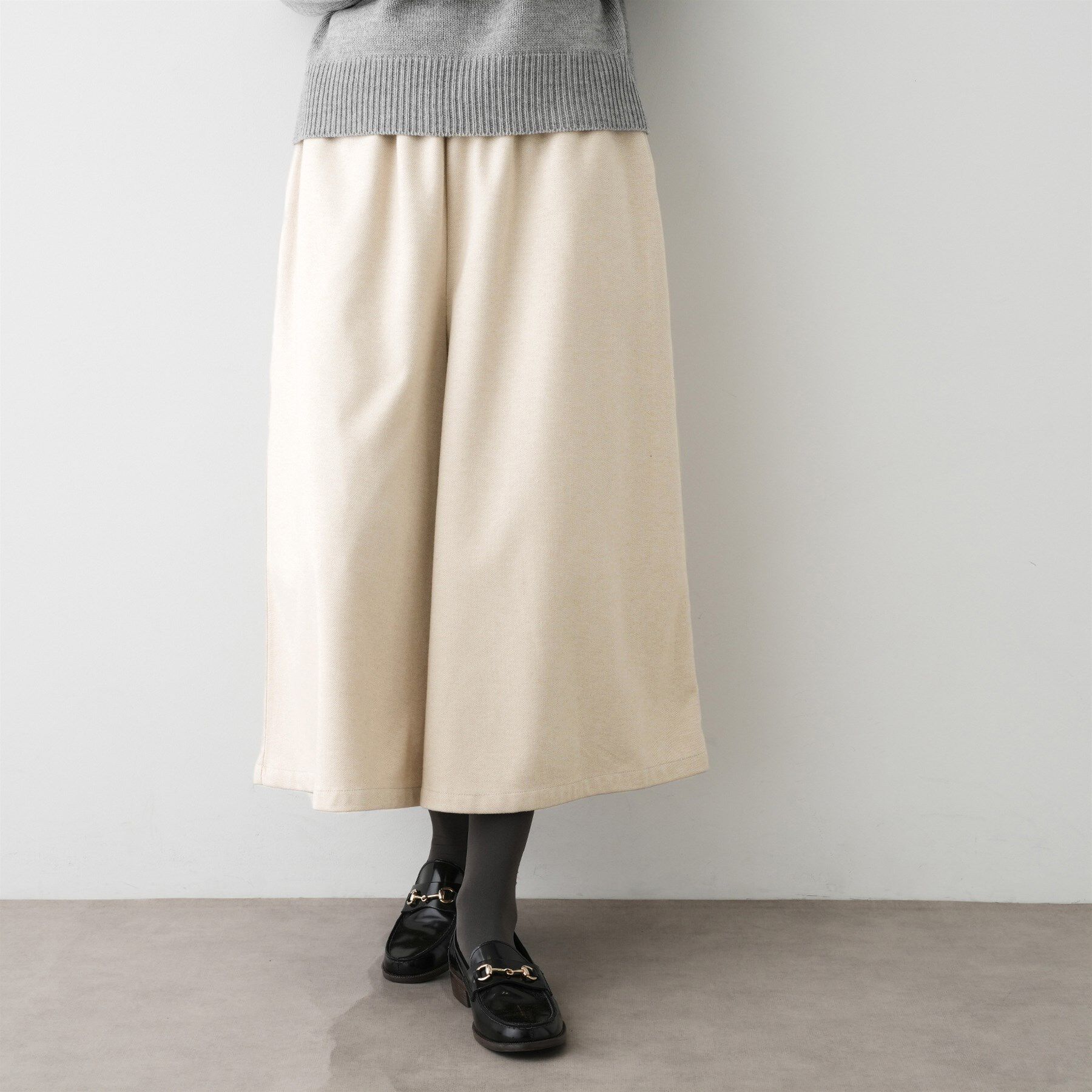 Dessin「【ウエストゴム/洗える】起毛フレアシルエットパンツ」|その他|