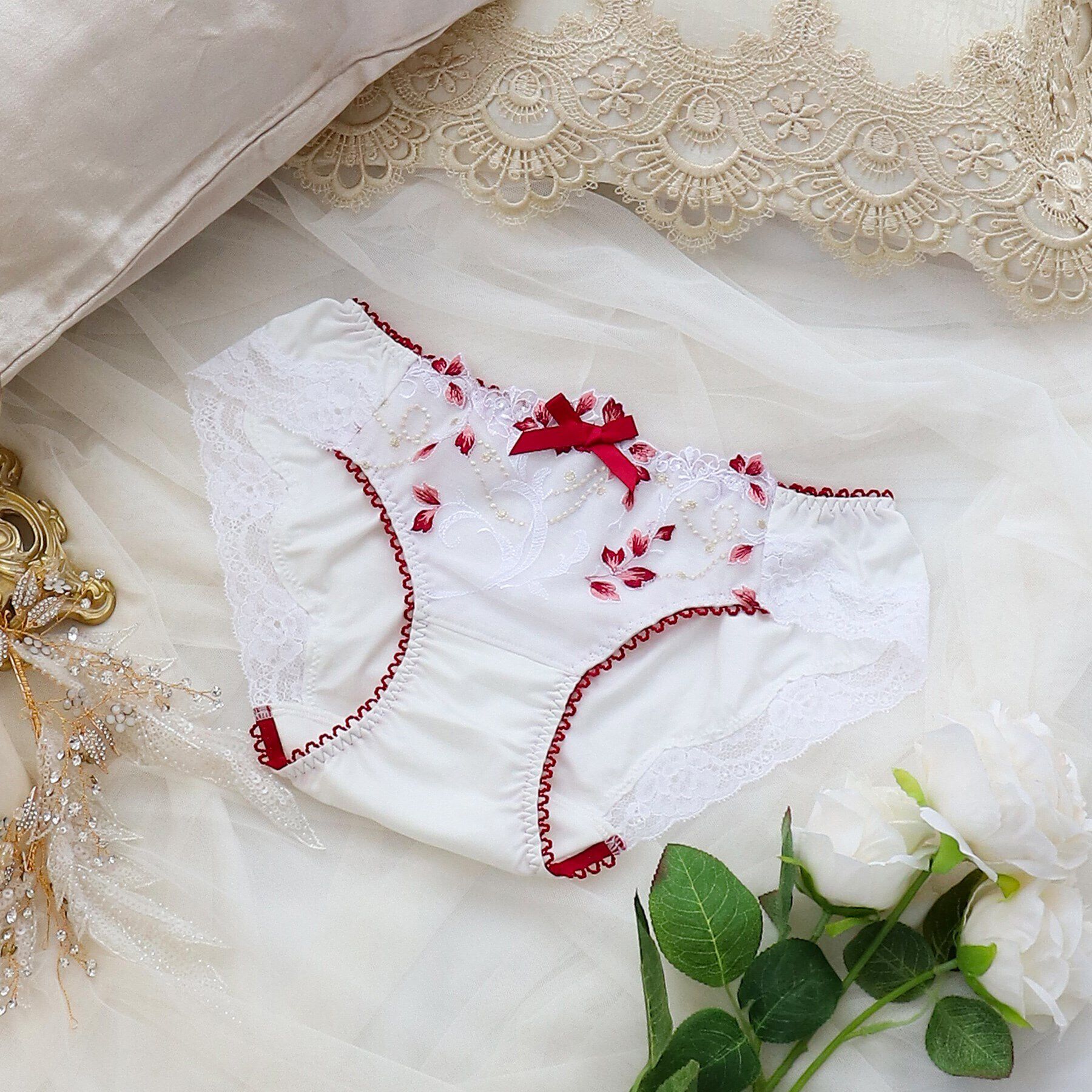 Risa Magli「アナベル サニタリーショーツ」|インナー|レッド(060)