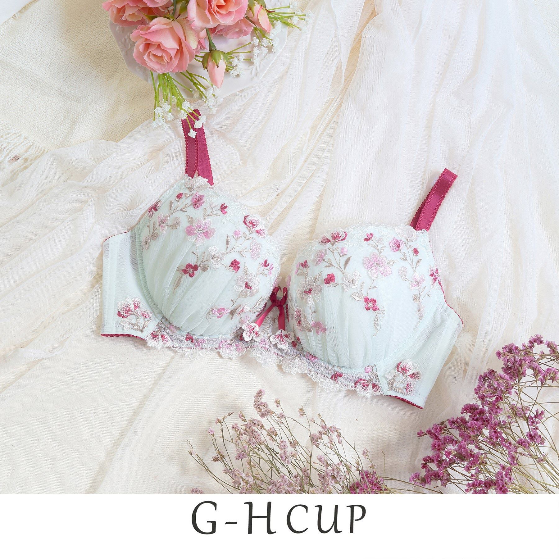 Risa Magli「イレーヌ ブラジャー」|インナー|ミント(021)