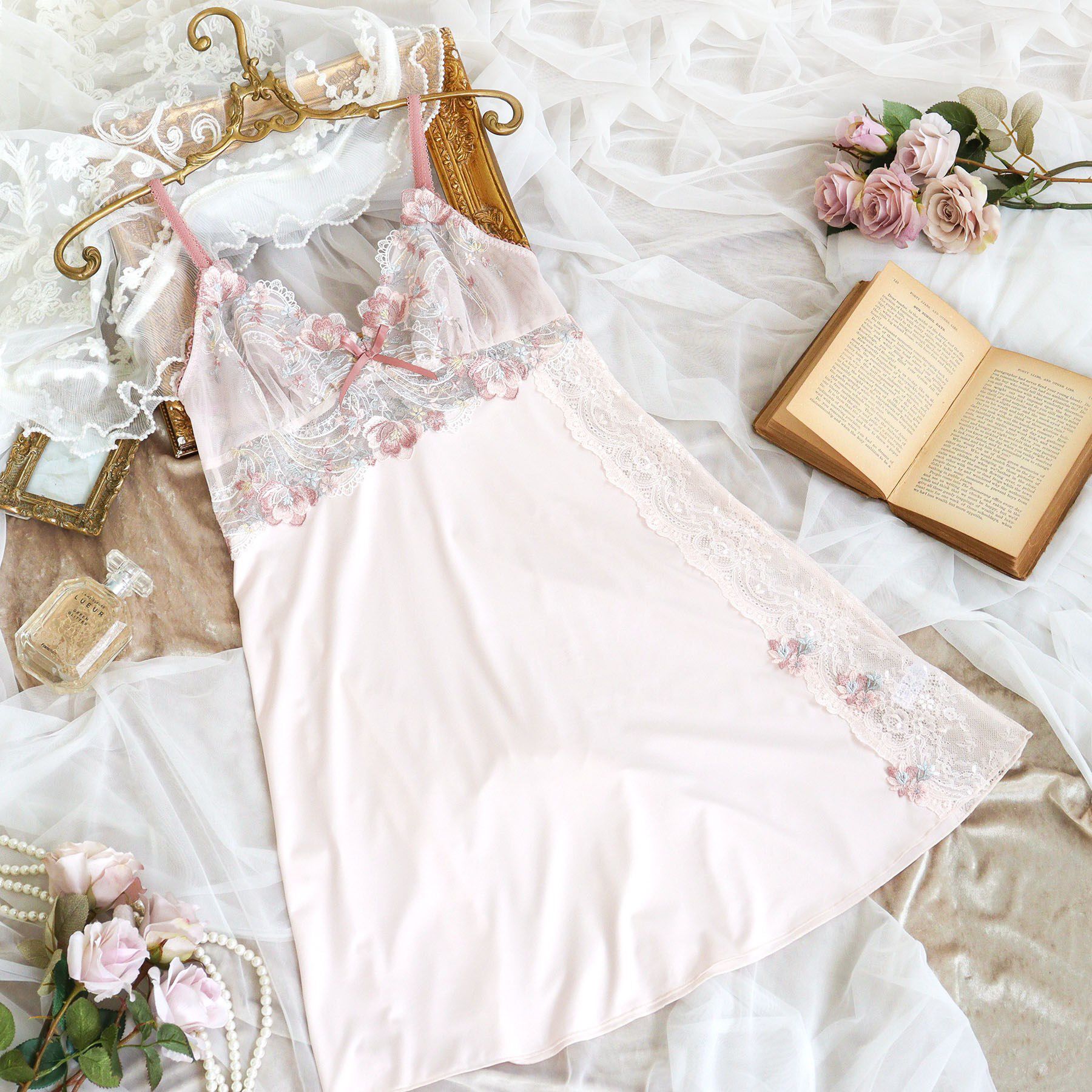 Risa Magli「サリー スリップ」|キャミソール|ピンク(071)