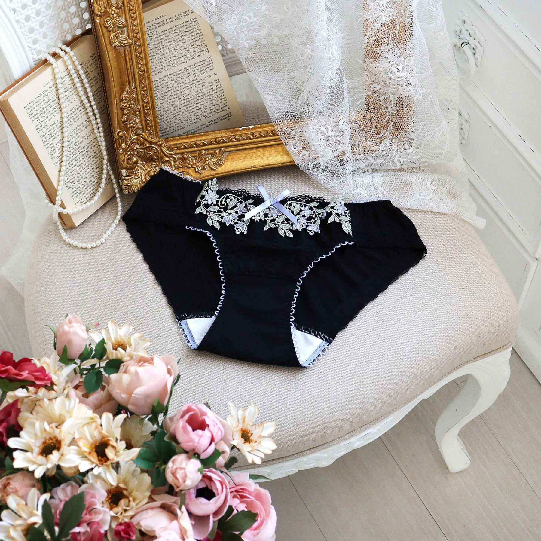 Risa Magli「ジニー サニタリー」|インナー|ブラック(019)