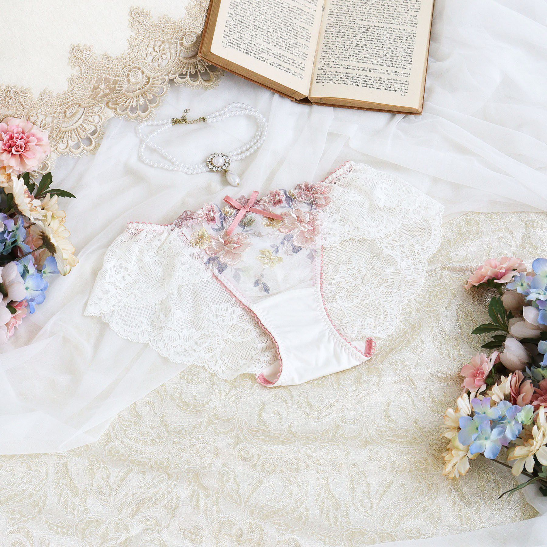 Risa Magli「ジェシー レースショーツ」|インナー|ピンク(071)