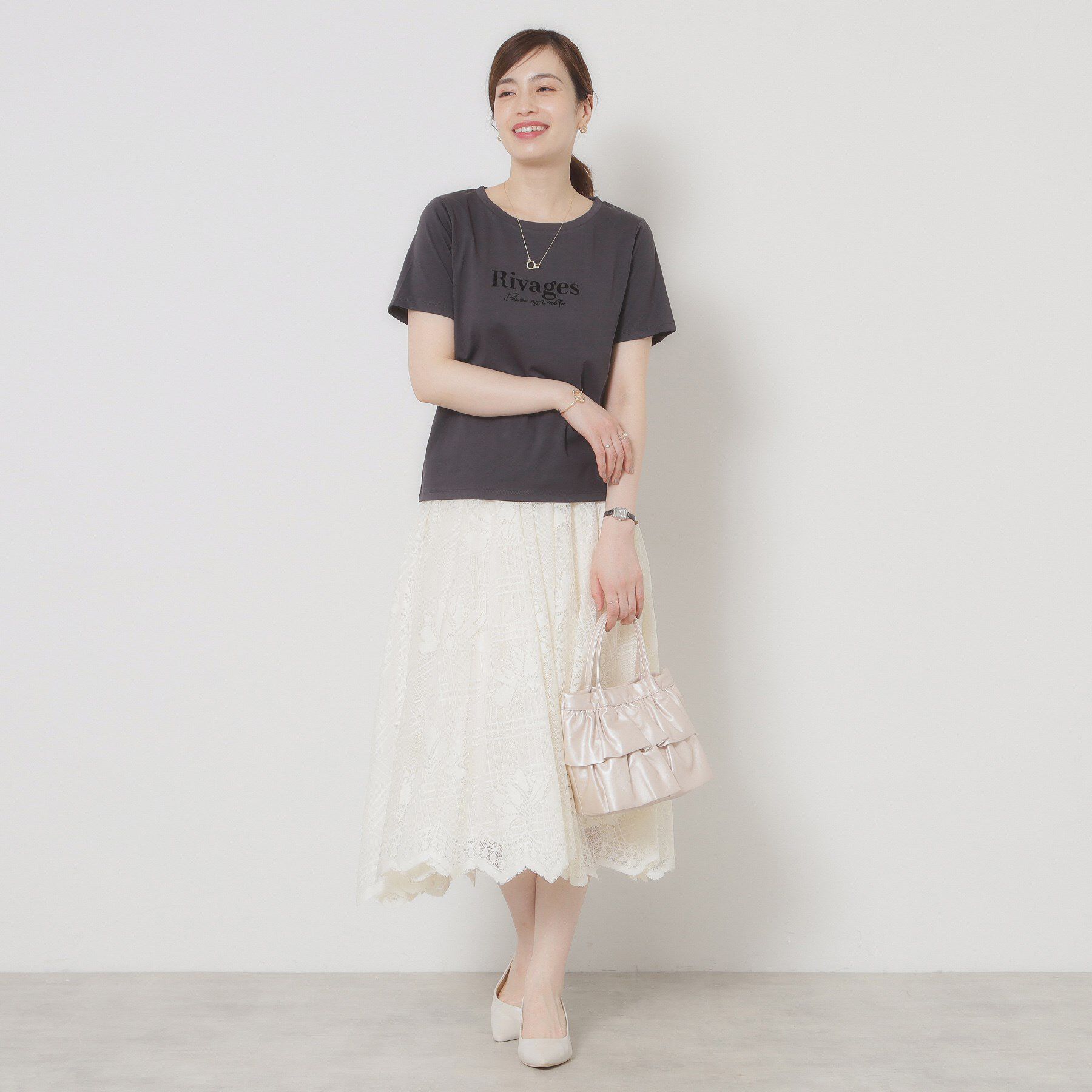 ITS&rsquo;DEMO「【接触冷感／洗濯機OK】フロッキープリントTシャツ」|Tシャツ・カットソー|