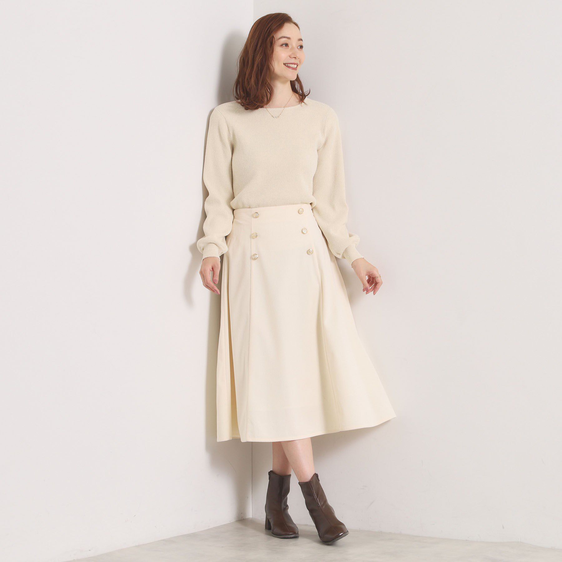 ITS&rsquo;DEMO「【毛玉防止／洗濯機OK】ボートネックモールニット」|ニット・セーター|