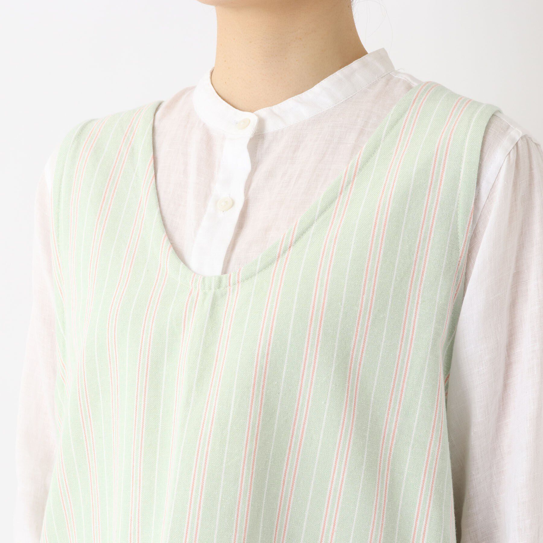 212 KITCHEN STORE「ダブルストライプ フルエプロン GR ＜212Kオリジナル＞」|食器・キッチングッズ|