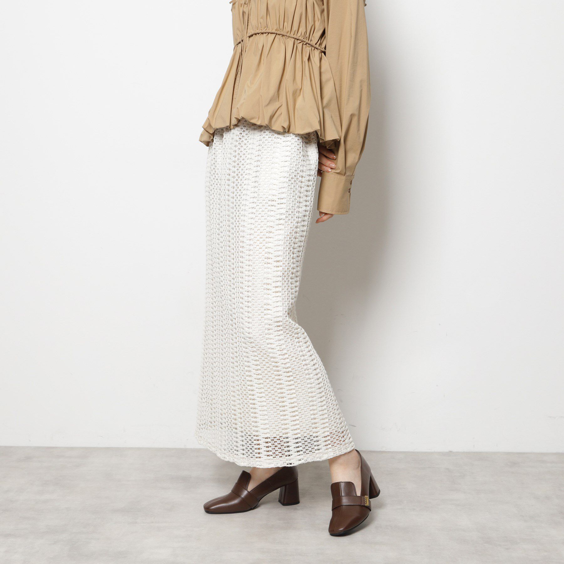 ESPERANZA「スクエアブロックヒールベルトローファー レイン対応」|パンプス|