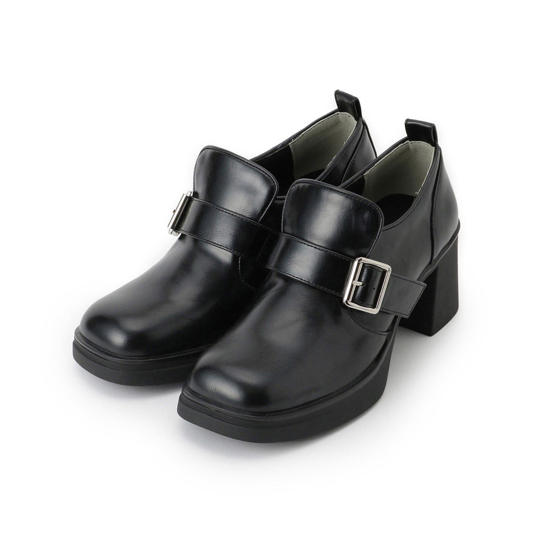 ESPERANZA「スクエアトゥベルトアンクルローファー」|パンプス|