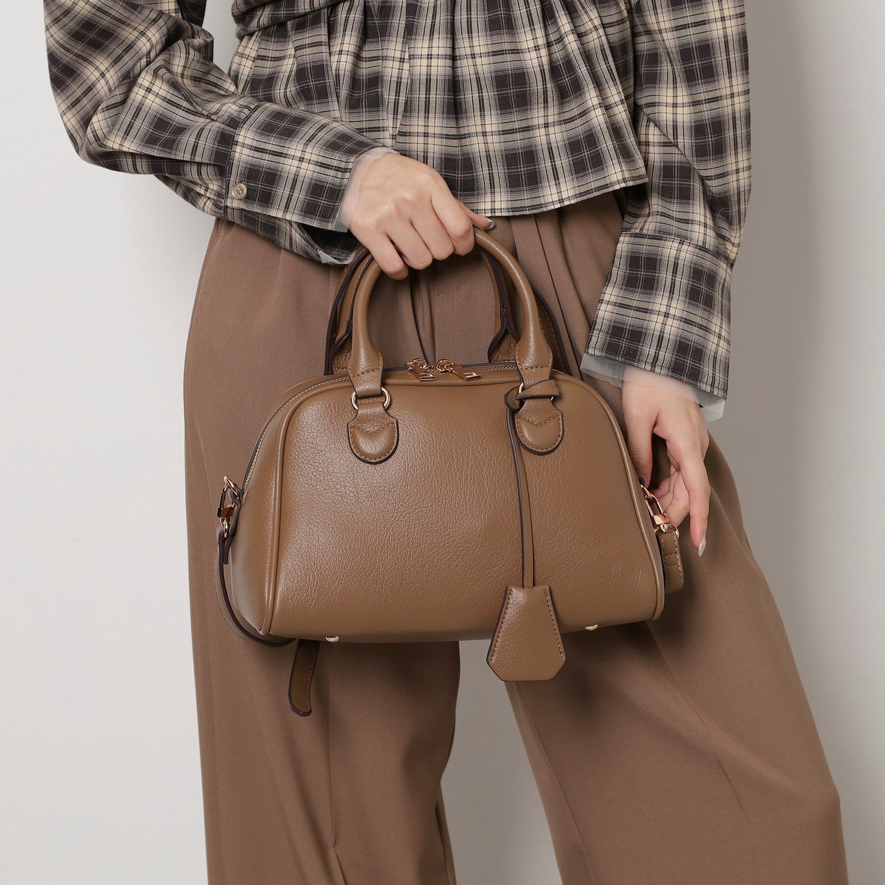 ESPERANZA「シボフェイクレザー2WAYボストンバッグ」|ボストンバッグ|