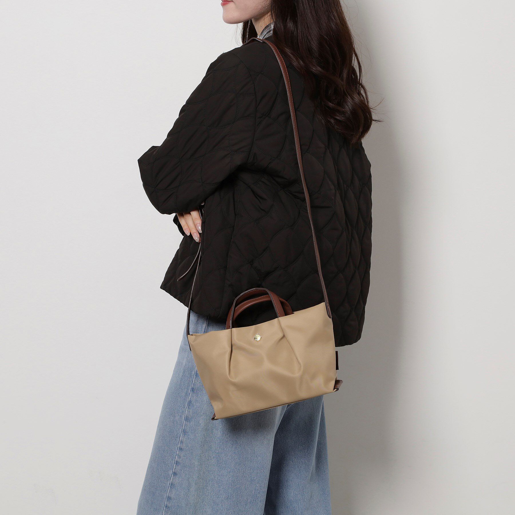 ESPERANZA「肩楽 2WAYミニショルダーギャザーバッグ」|ショルダー・メッセンジャー|