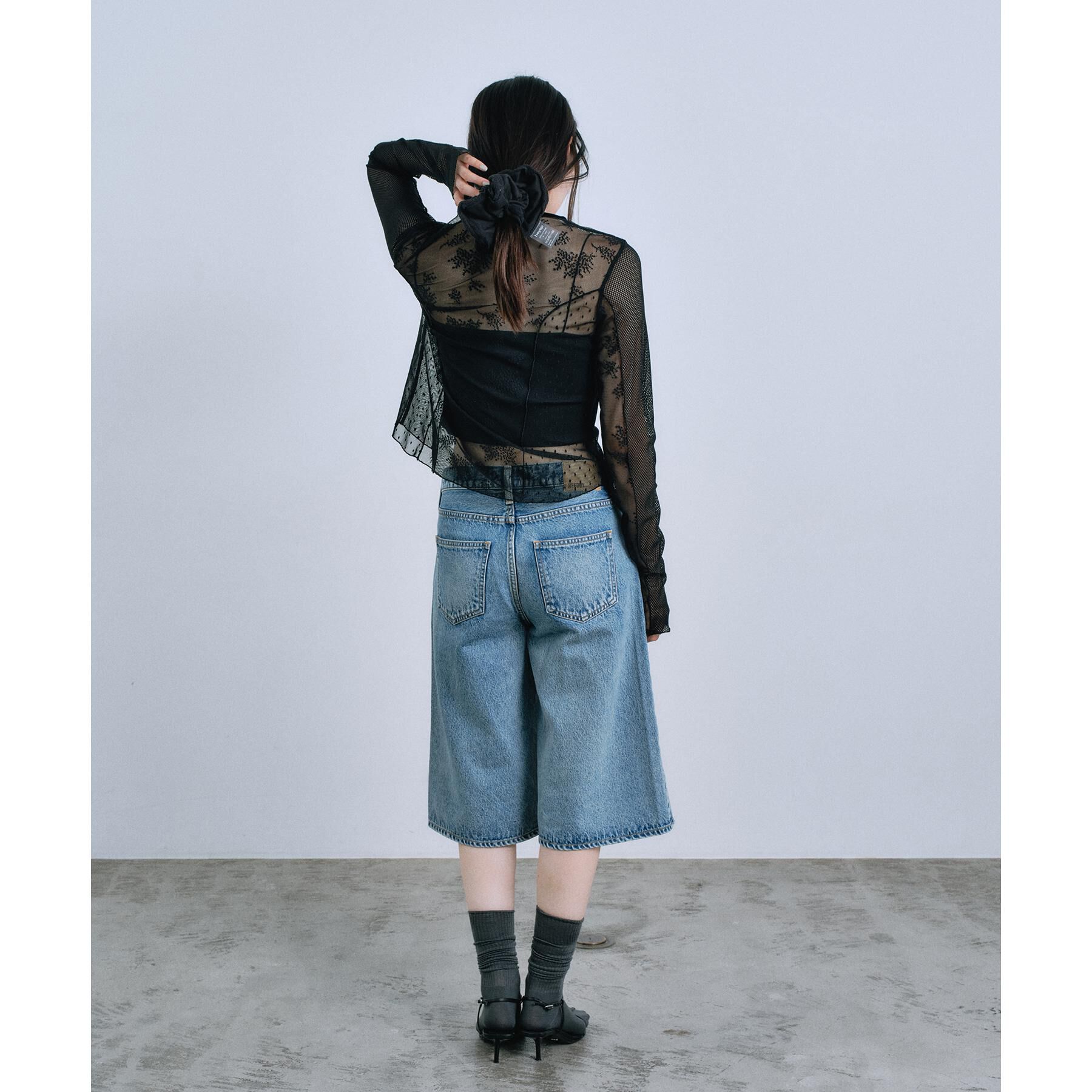 CODE A「tulle lace ribbon blouse」|シャツ・ブラウス|