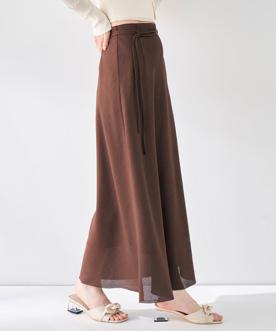 COCO DEAL「リネンライクツィードバイアススカート」|スカート|