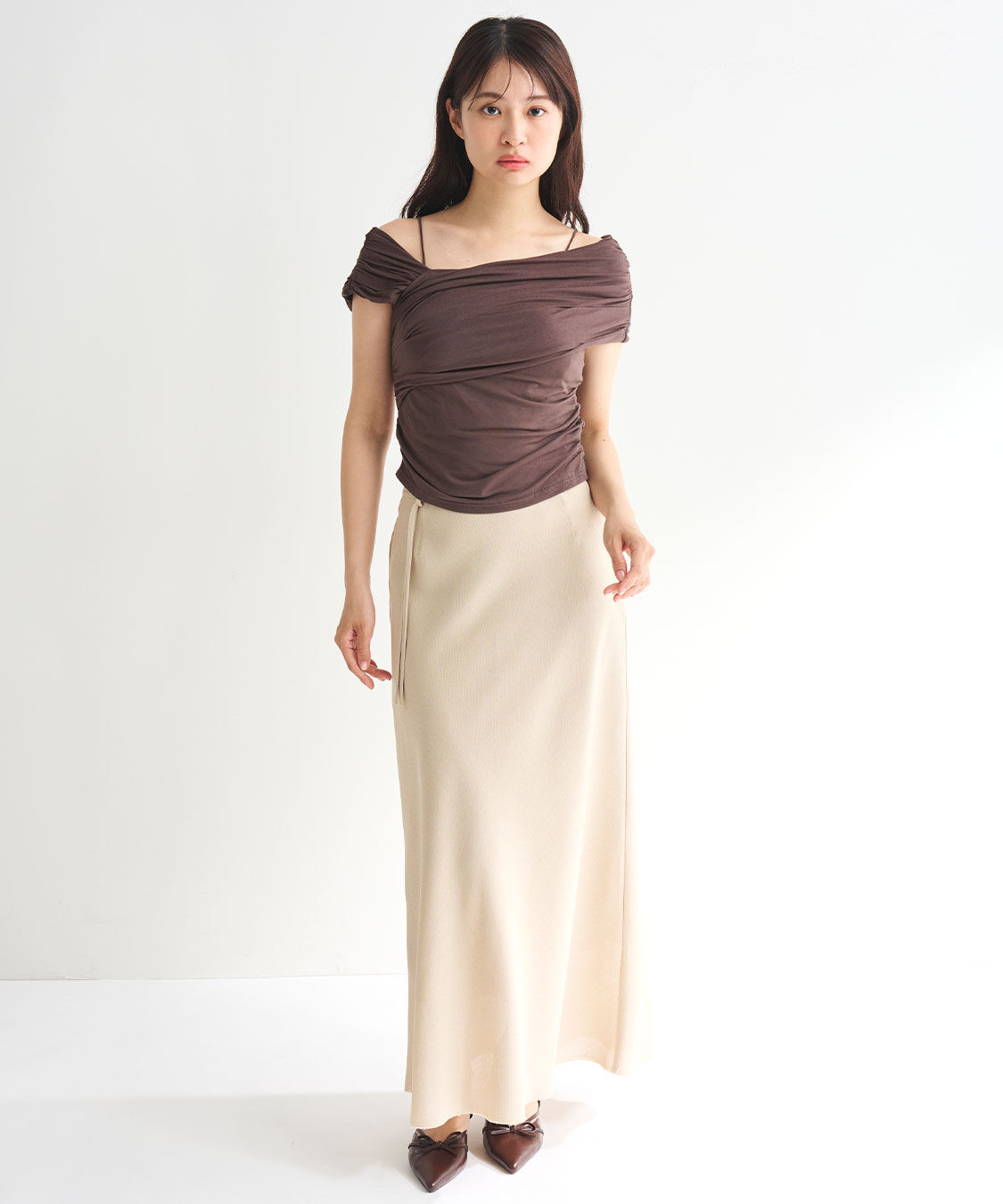 COCO DEAL「リネンライクツィードバイアススカート」|スカート|