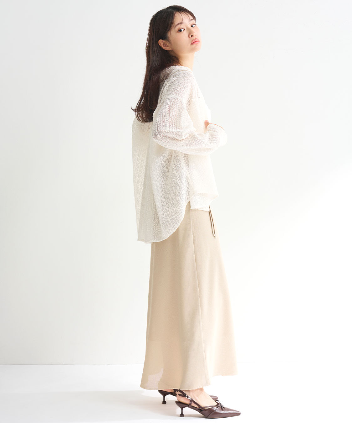 COCO DEAL「リネンライクツィードバイアススカート」|スカート|