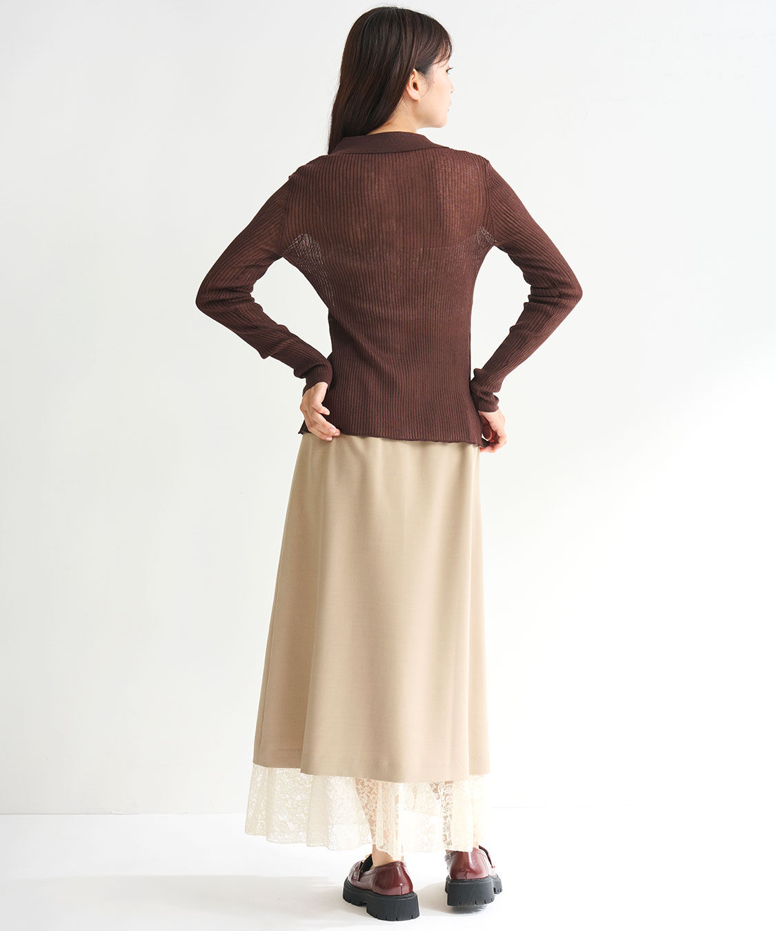 COCO DEAL「シアーニットシャツ」|シャツ・ブラウス|