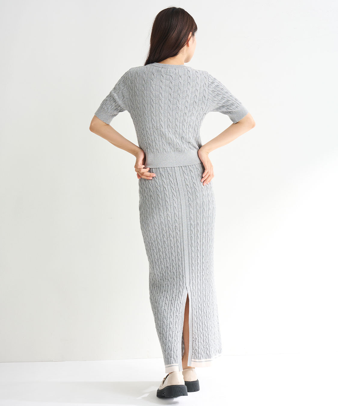 COCO DEAL「ケーブルニットタイトスカート」|スカート|