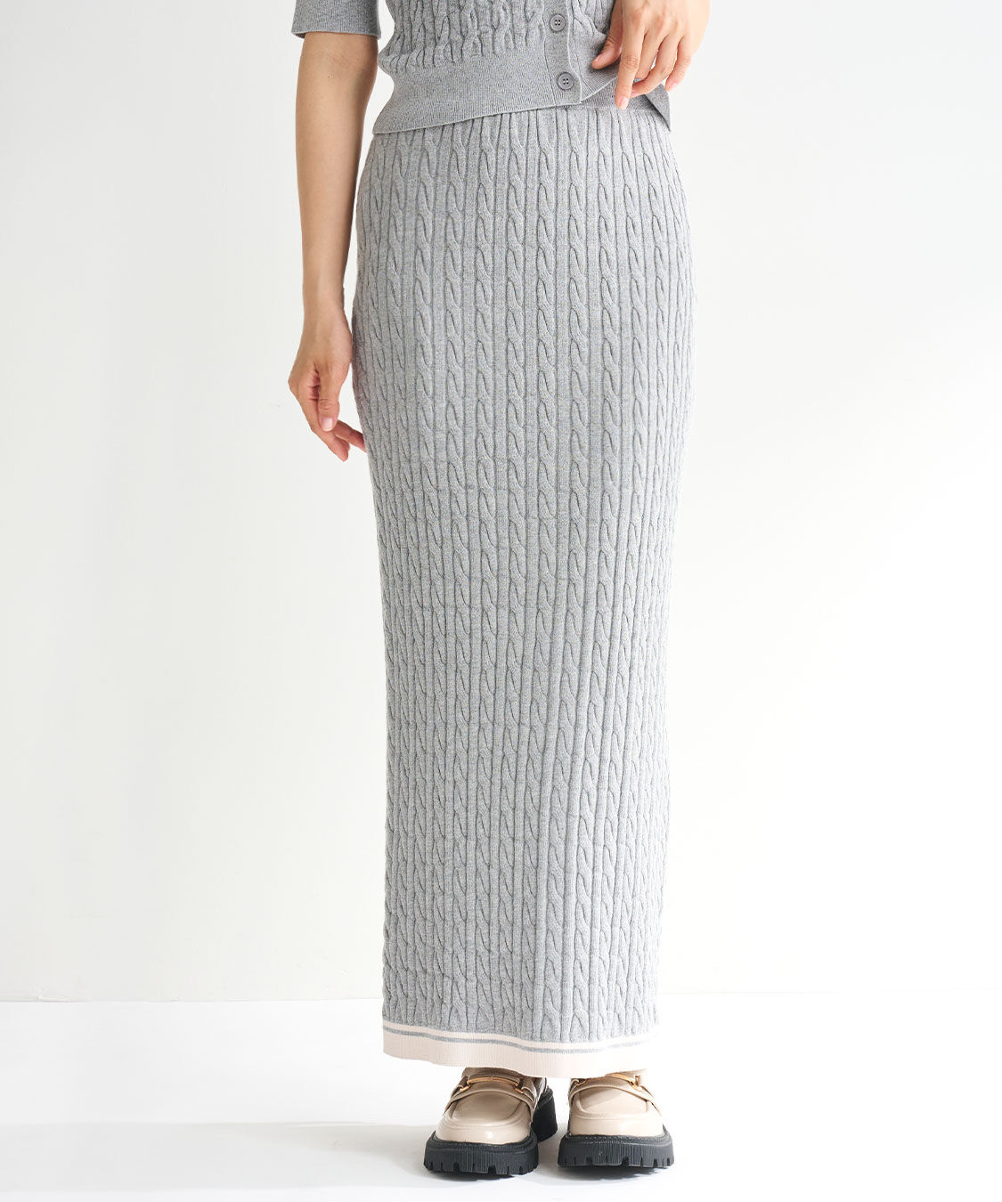 COCO DEAL「ケーブルニットタイトスカート」|スカート|