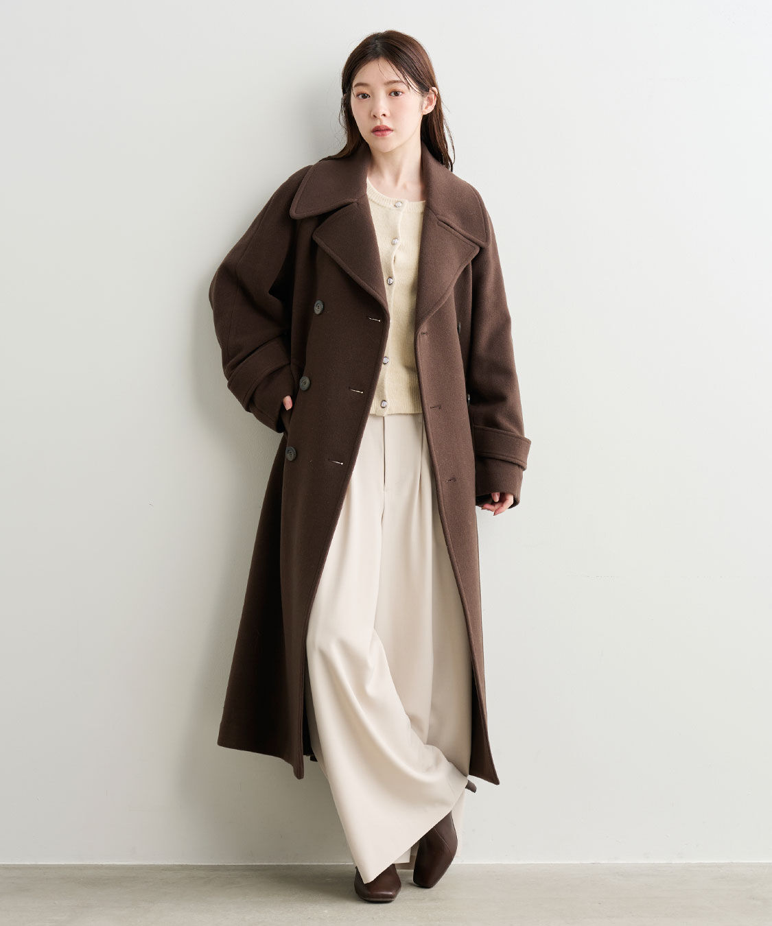 COCO DEAL「ビッグカラーロングトレンチコート」|トレンチコート|