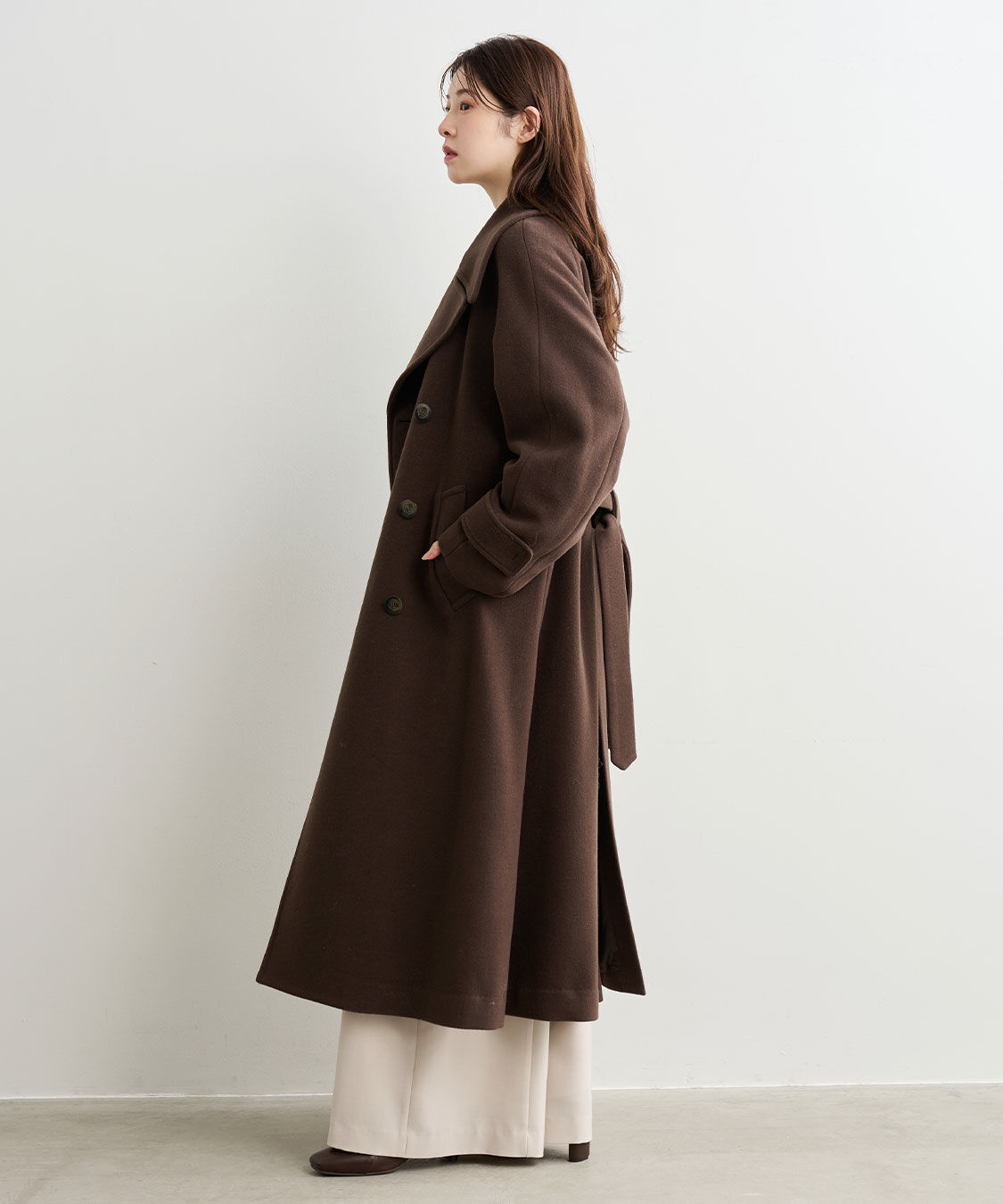 COCO DEAL「ビッグカラーロングトレンチコート」|トレンチコート|