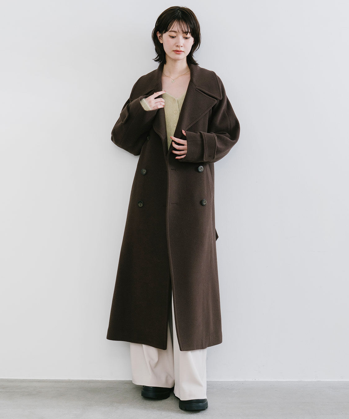 COCO DEAL「ビッグカラーロングトレンチコート」|トレンチコート|