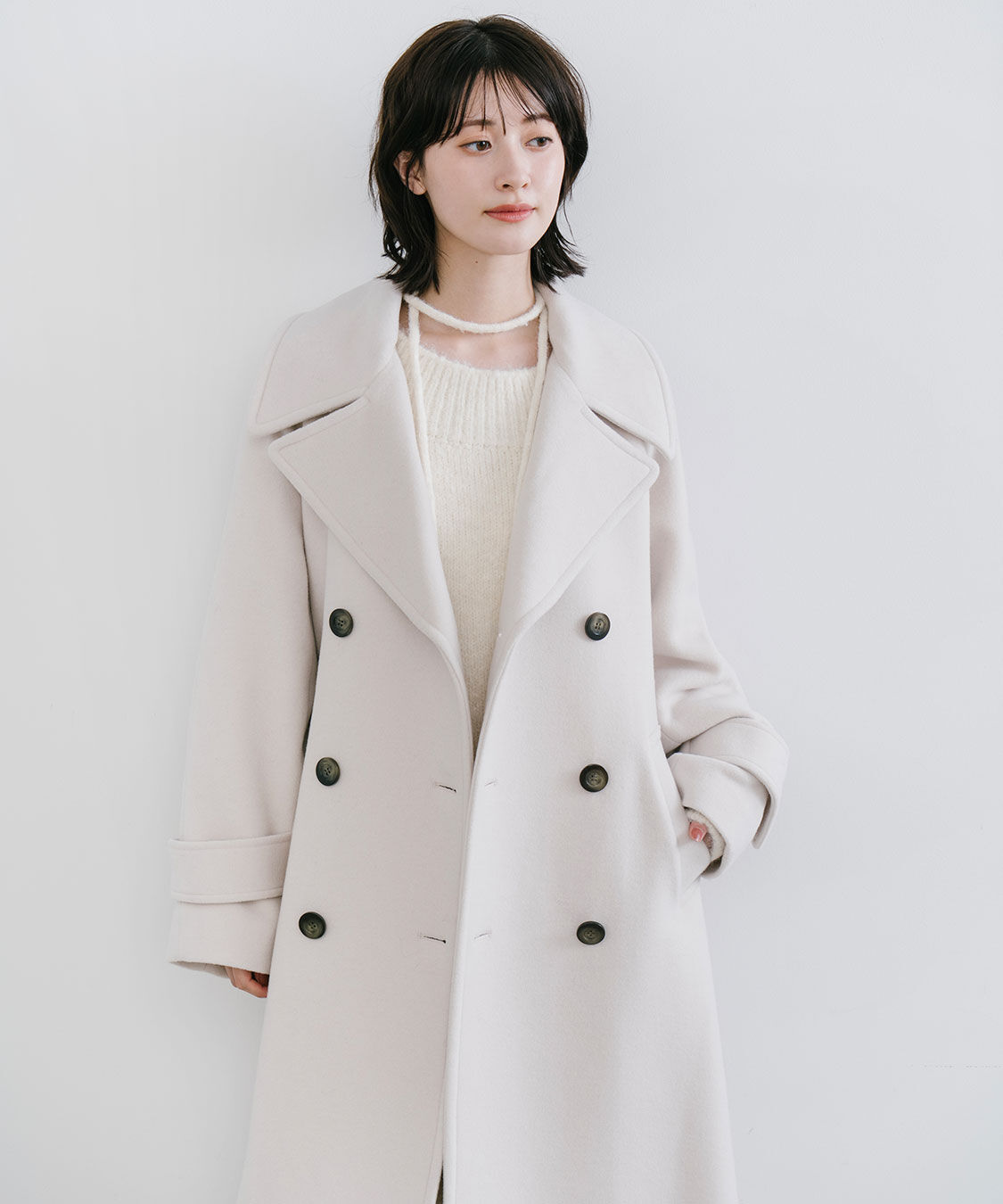 COCO DEAL「ビッグカラーロングトレンチコート」|トレンチコート|