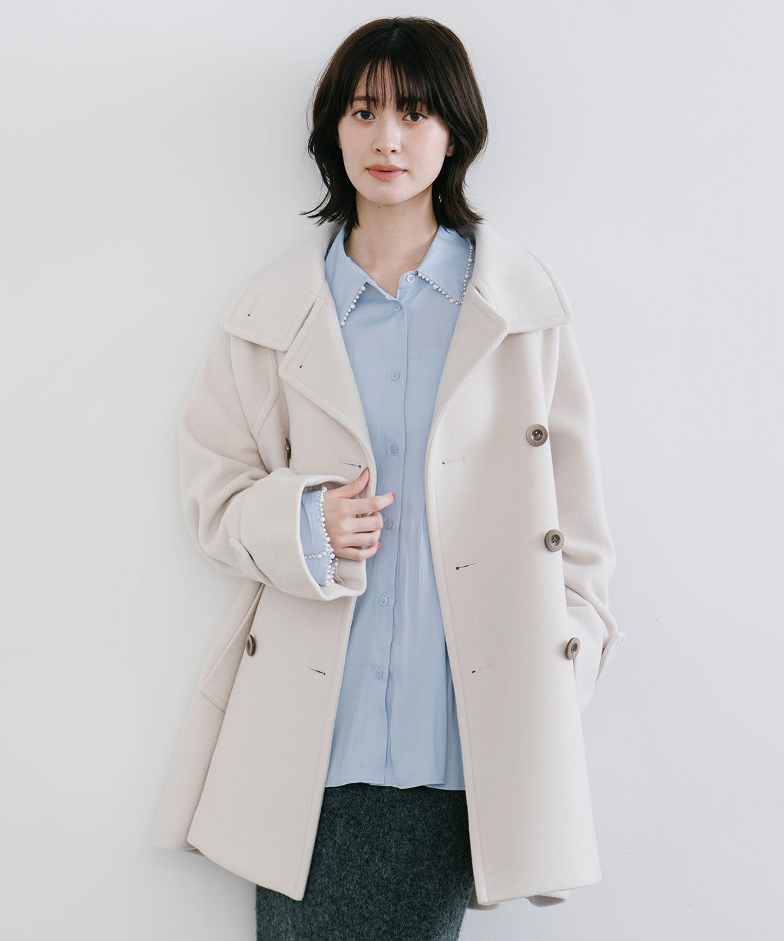 COCO DEAL「スタンドカラーミドル丈トレンチコート」|トレンチコート|
