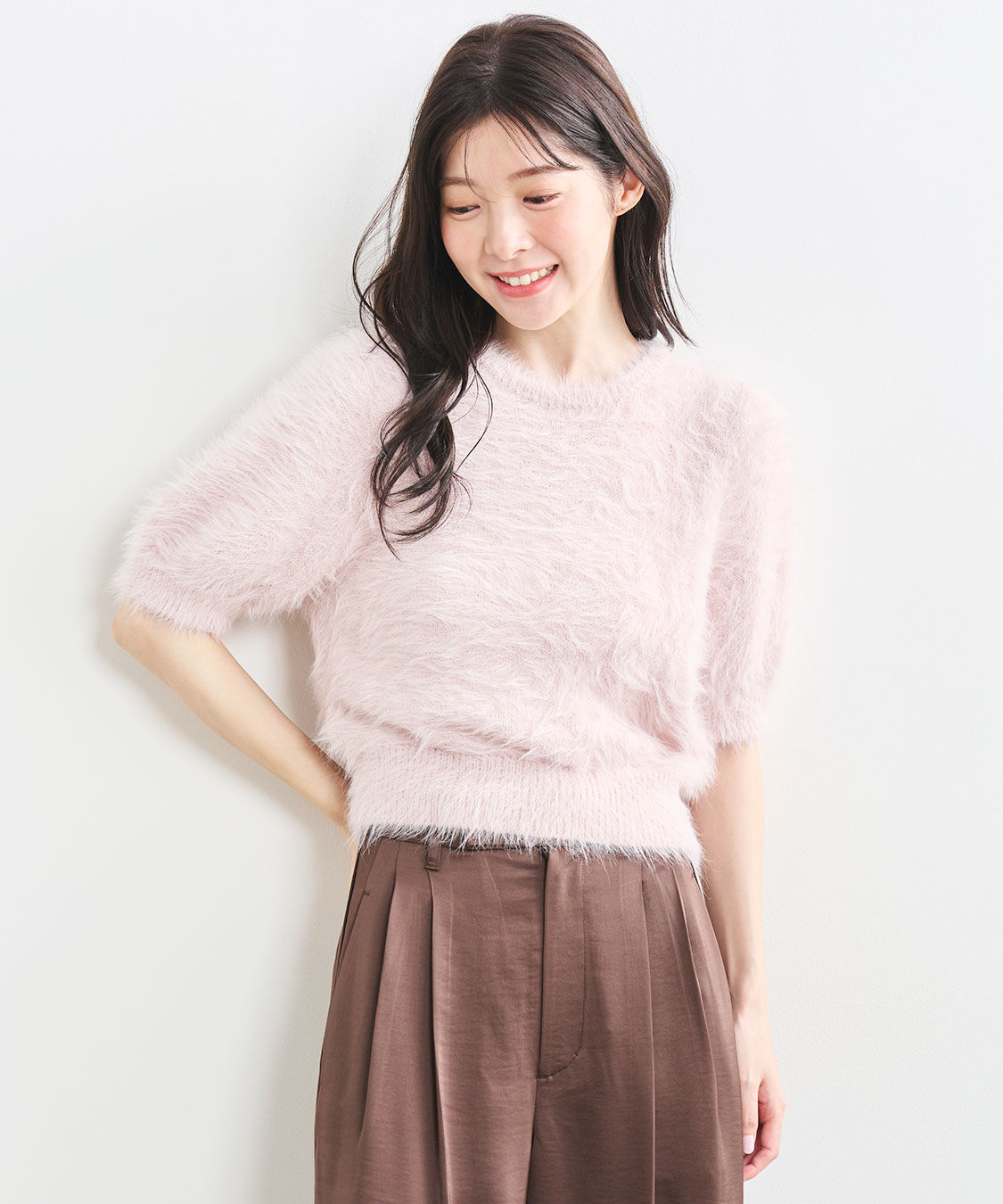 COCO DEAL「半袖フェザーニット」|ニット・セーター|