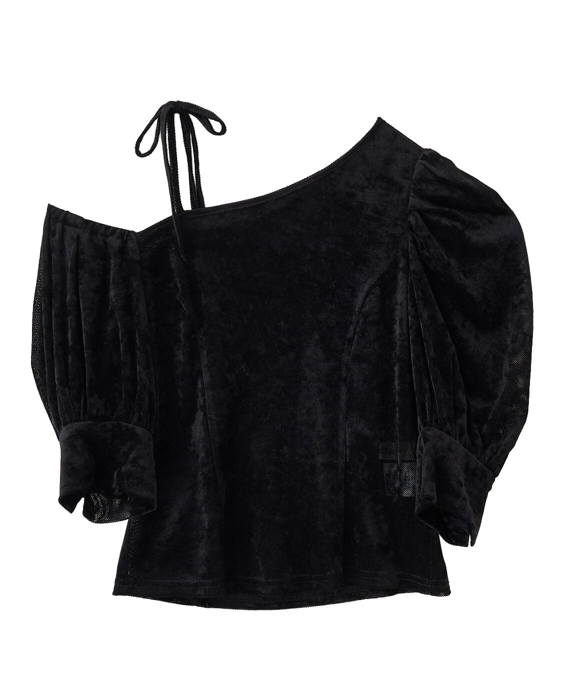 COCO DEAL「ワンショルダーベロアトップス」|Tシャツ・カットソー|