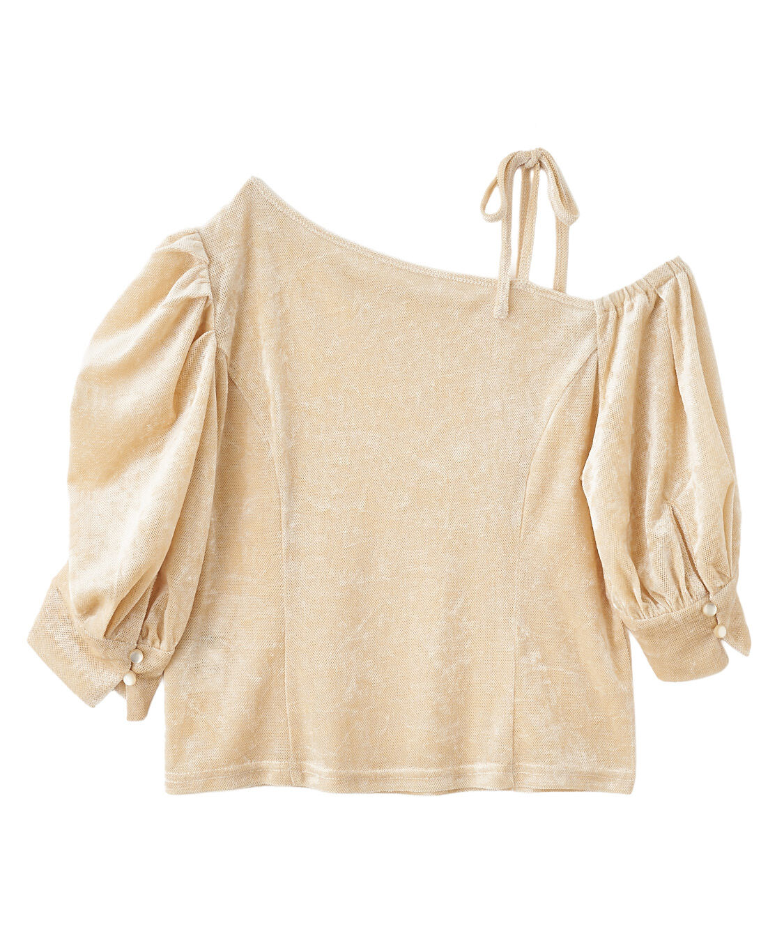 COCO DEAL「ワンショルダーベロアトップス」|Tシャツ・カットソー|