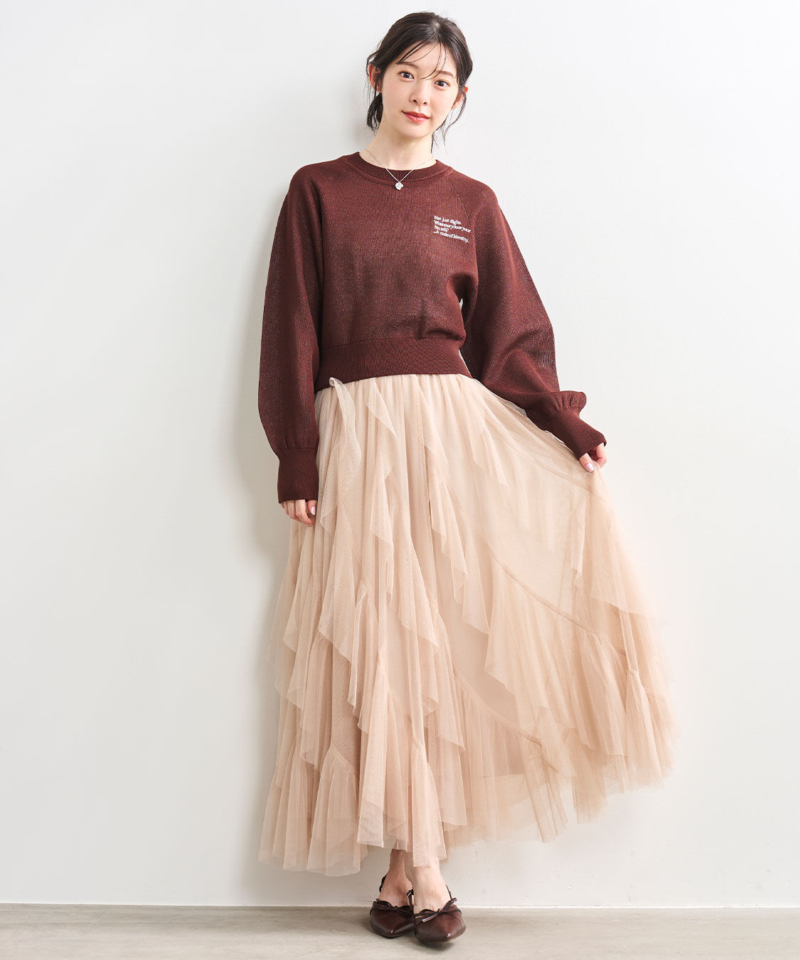 COCO DEAL「ラメジャカードスウェットライクニット」|ニット・セーター|