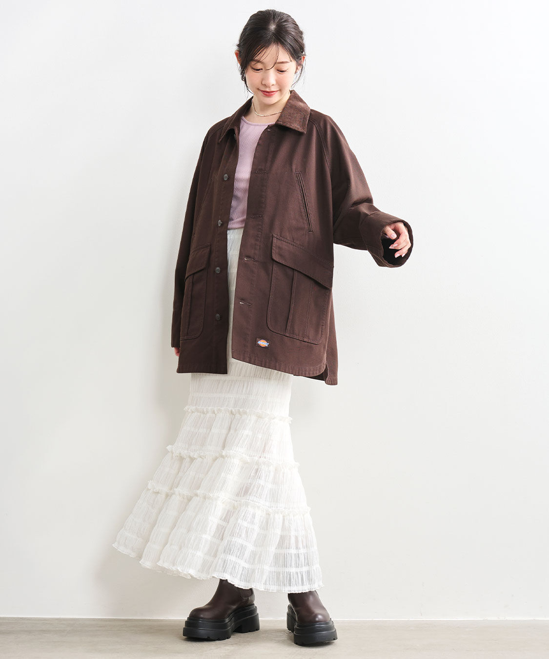 COCO DEAL「《COCO DEAL/Dickies(R)》カバーオールブルゾン」|ブルゾン・スタジャン|