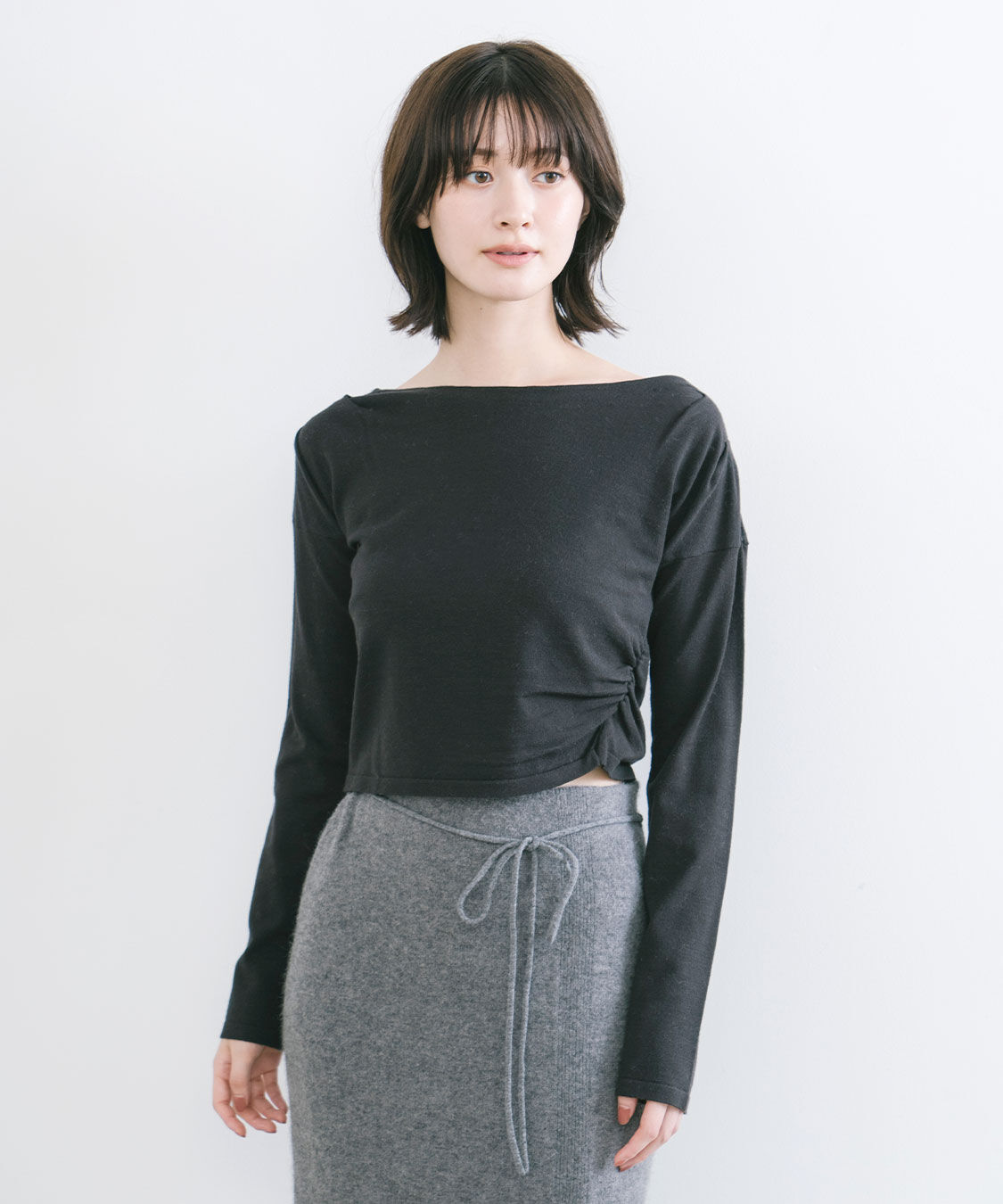 COCO DEAL「タックギャザーデザインニット」|ニット・セーター|