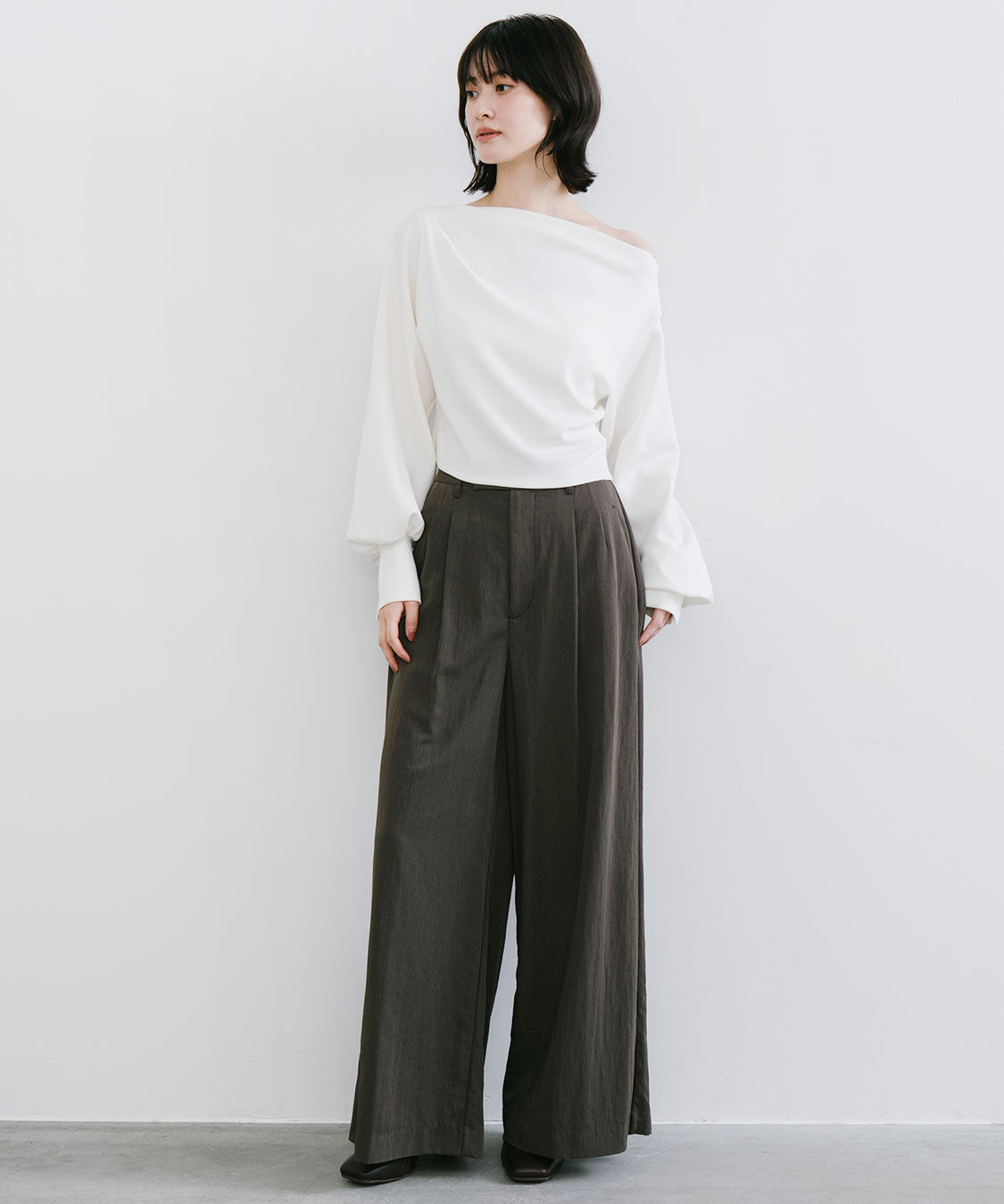 COCO DEAL「リラクシーワイドパンツ」|スラックス|