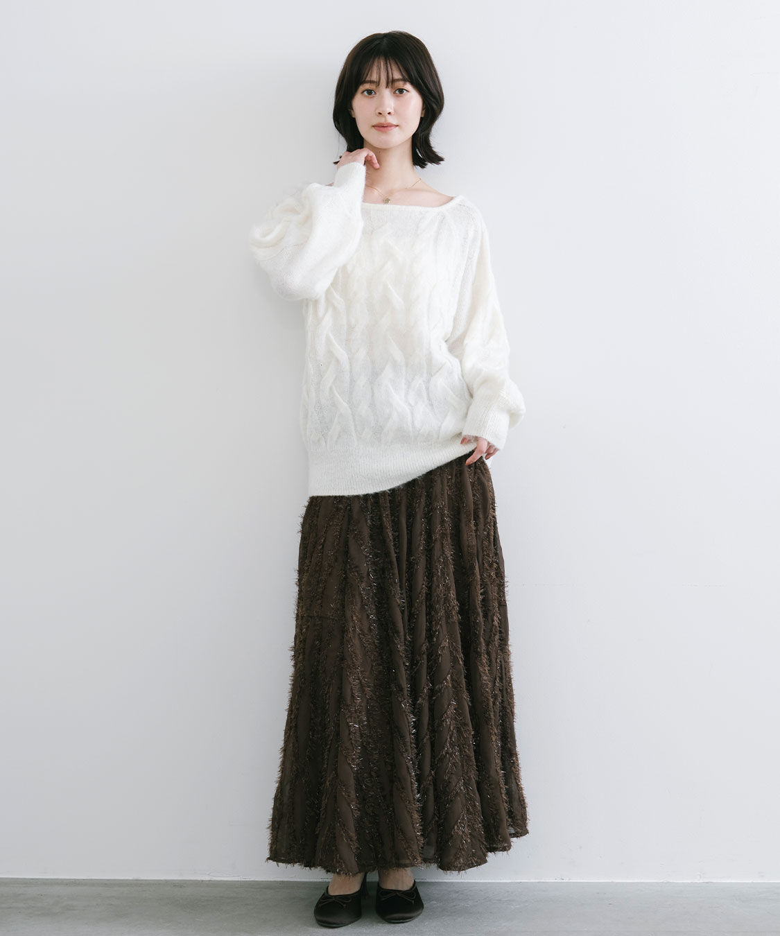 COCO DEAL「シアーケーブルニット」|ニット・セーター|