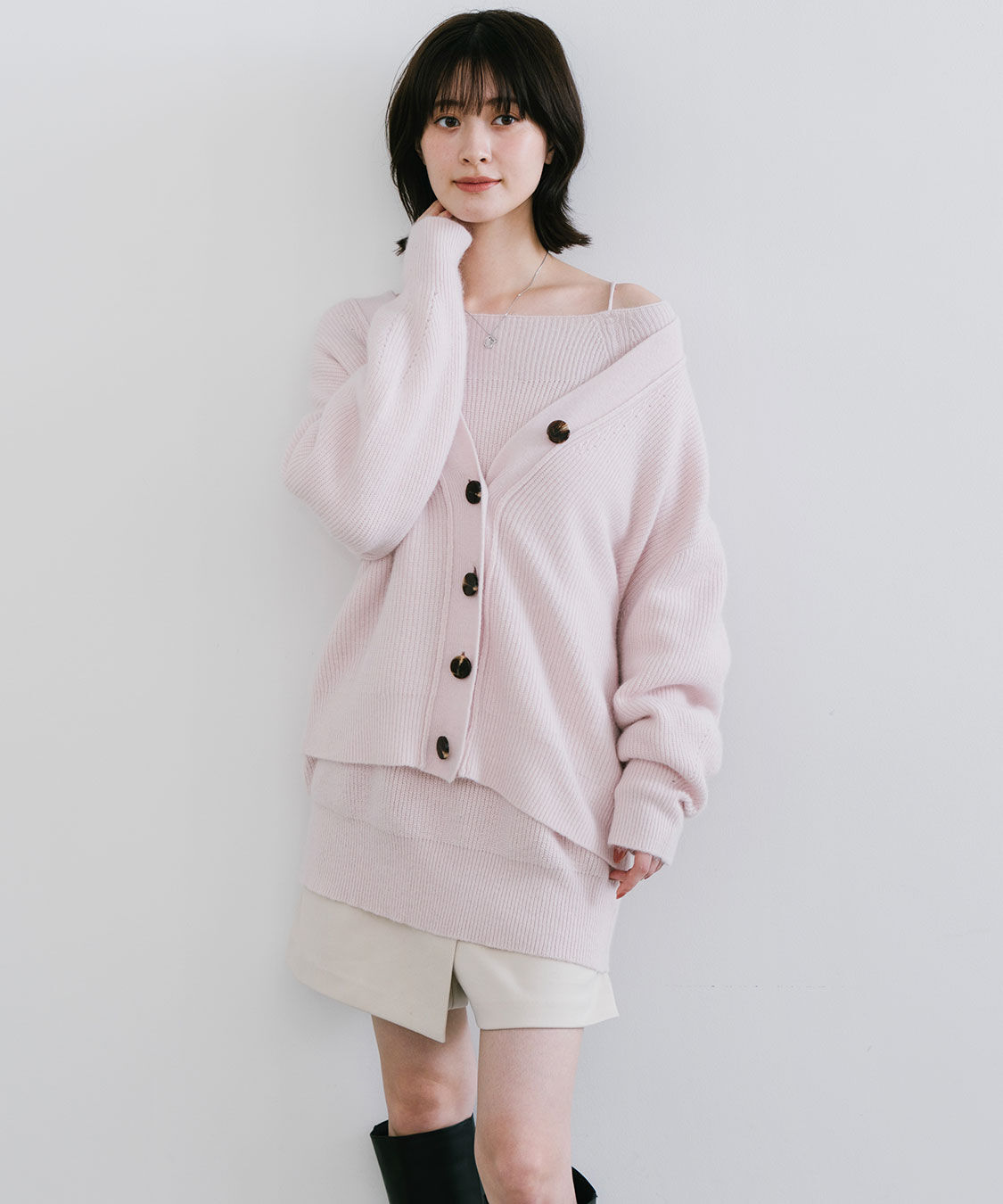 COCO DEAL「ラクーン混ニットミニワンピース」|ワンピース|