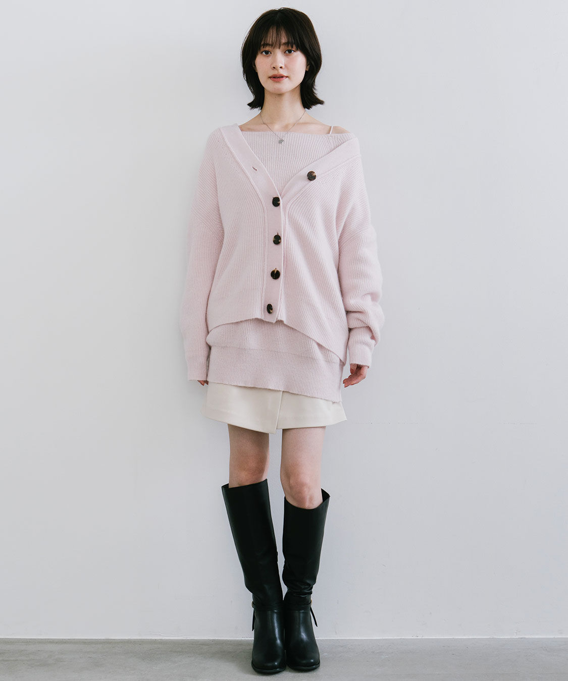 COCO DEAL「ラクーン混ニットミニワンピース」|ワンピース|