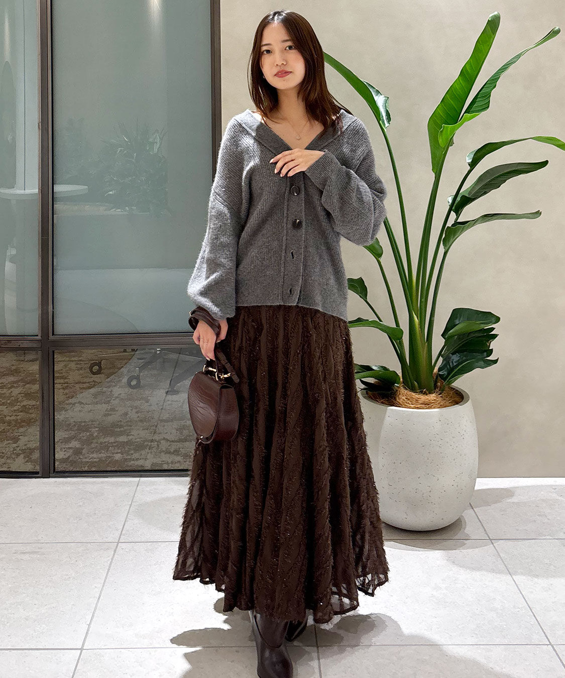 COCO DEAL「ラクーン混Vネックニットカーディガン」|ニット・セーター|