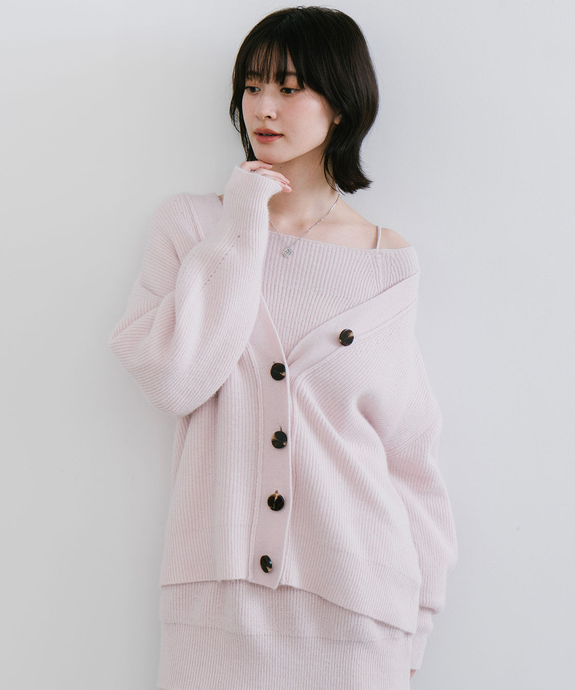 COCO DEAL「ラクーン混Vネックニットカーディガン」|ニット・セーター|