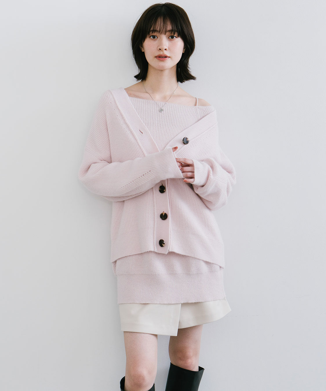COCO DEAL「ラクーン混Vネックニットカーディガン」|ニット・セーター|
