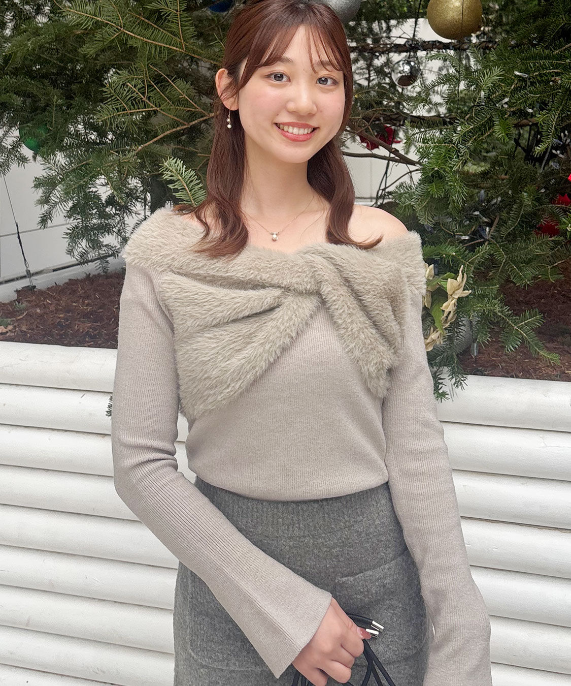 COCO DEAL「オフショルダーツイストニット」|ニット・セーター|